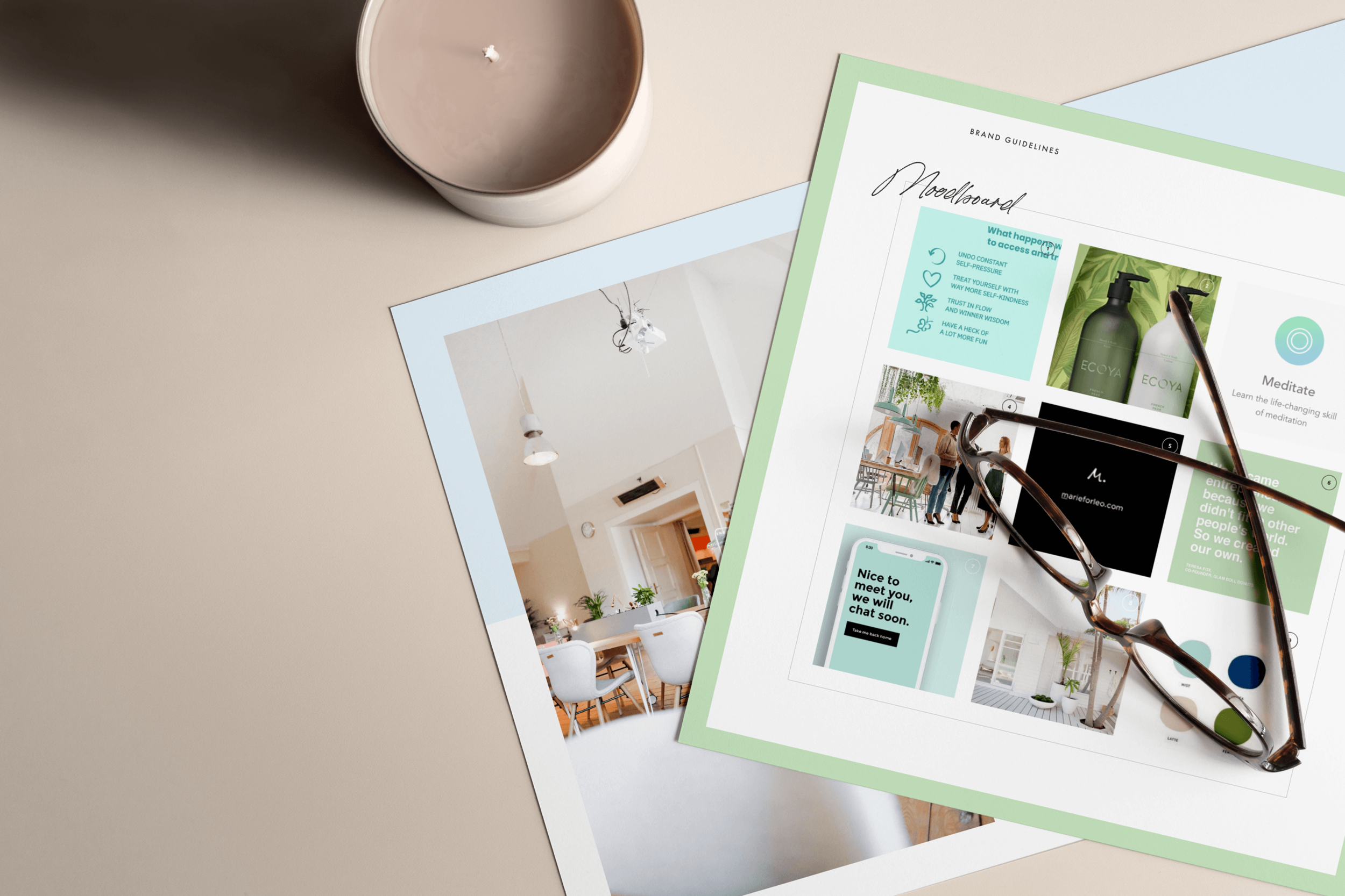 Vicki Evans Coaching moodboard - by January Made Design