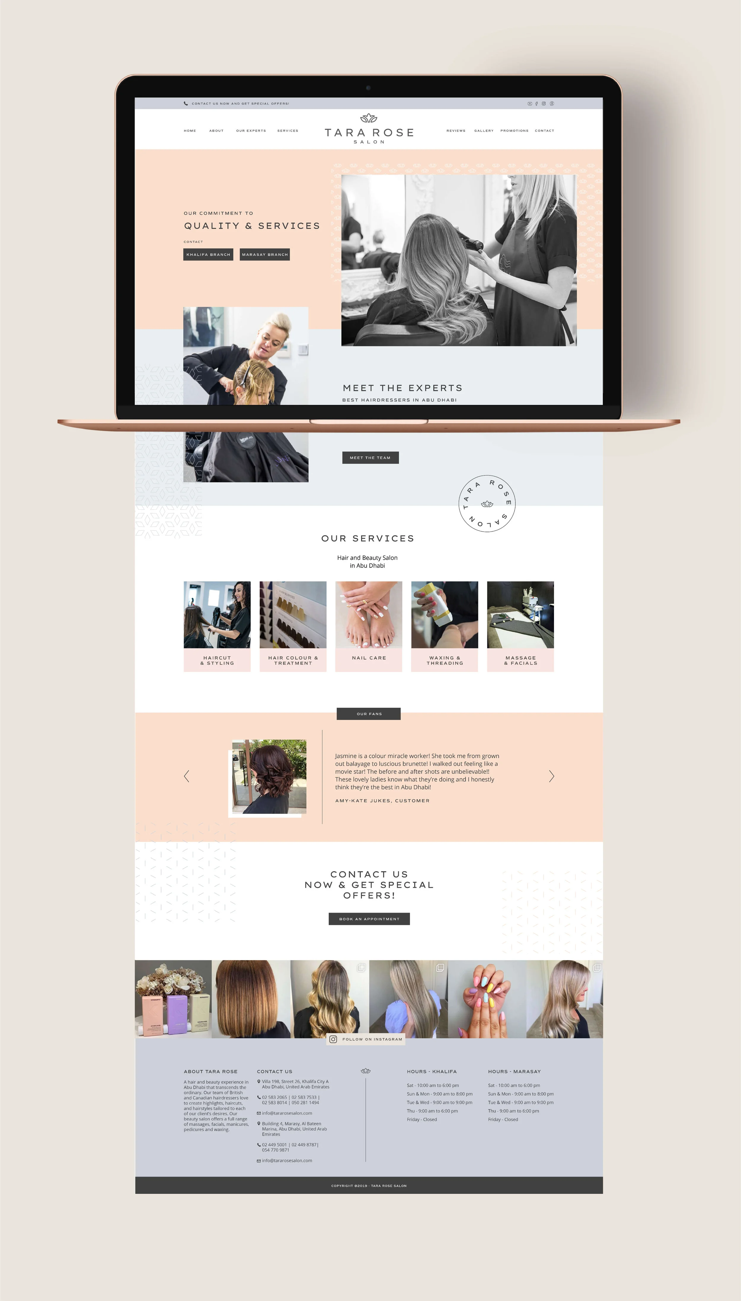 Tara Rose Website Mockup - by January Made Design