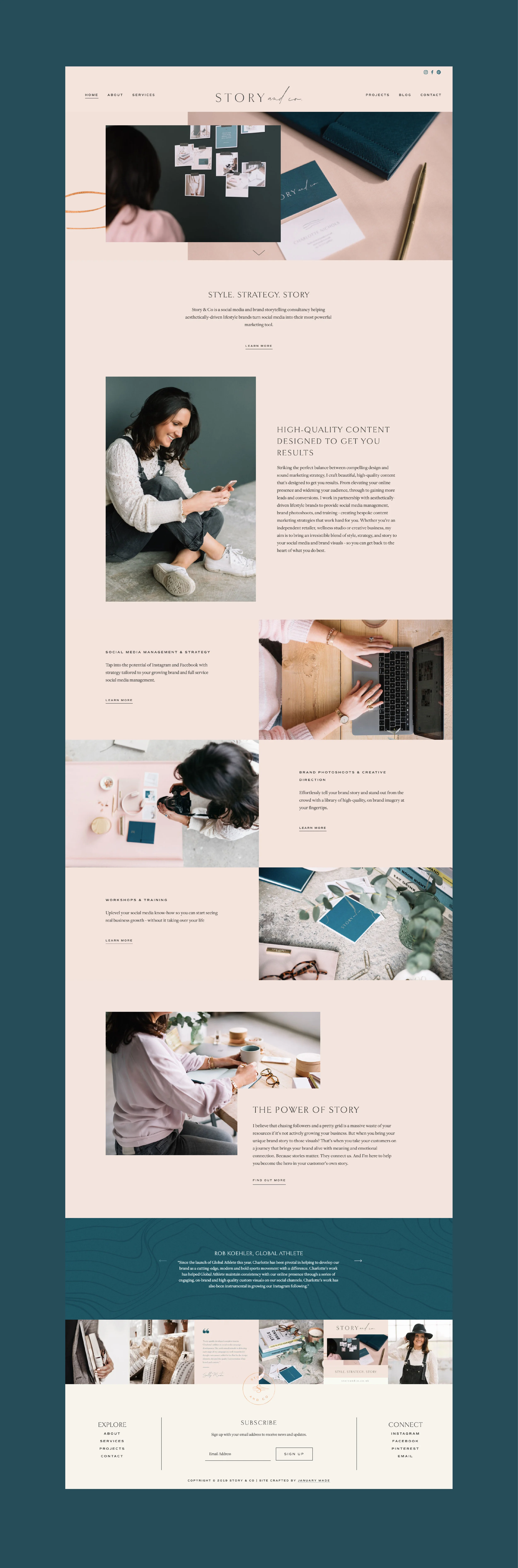 Story and Co website - by January Made Design