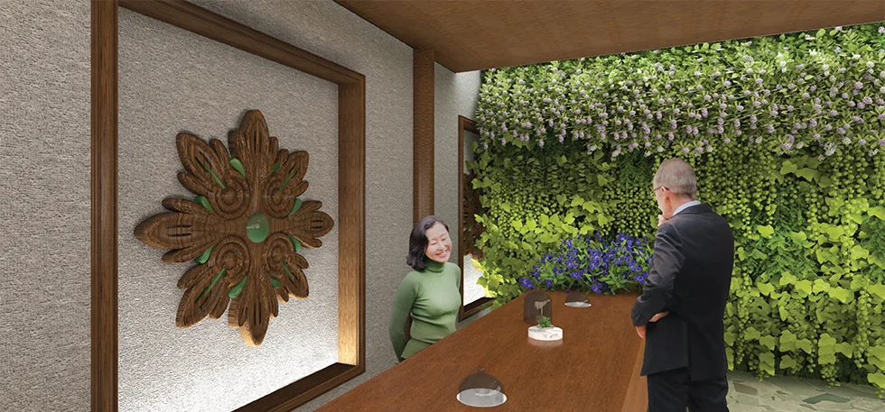 Specialty Flower Display Counter