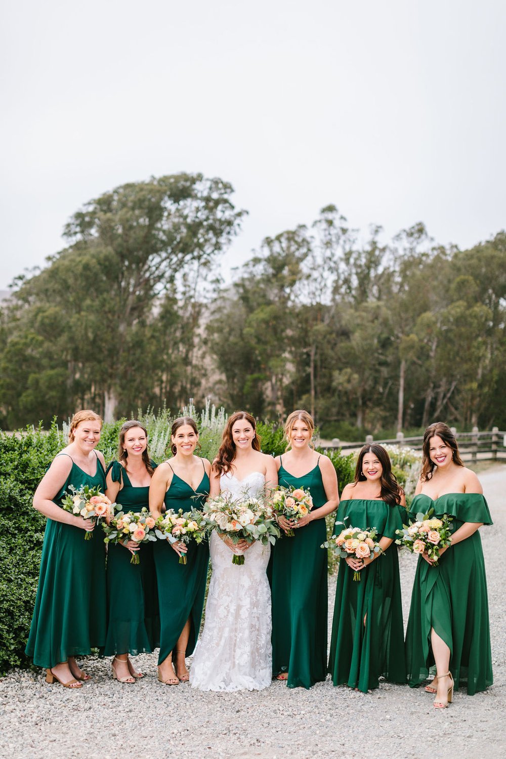 emerald-green-winter-wedding-bridesmiads-dress
