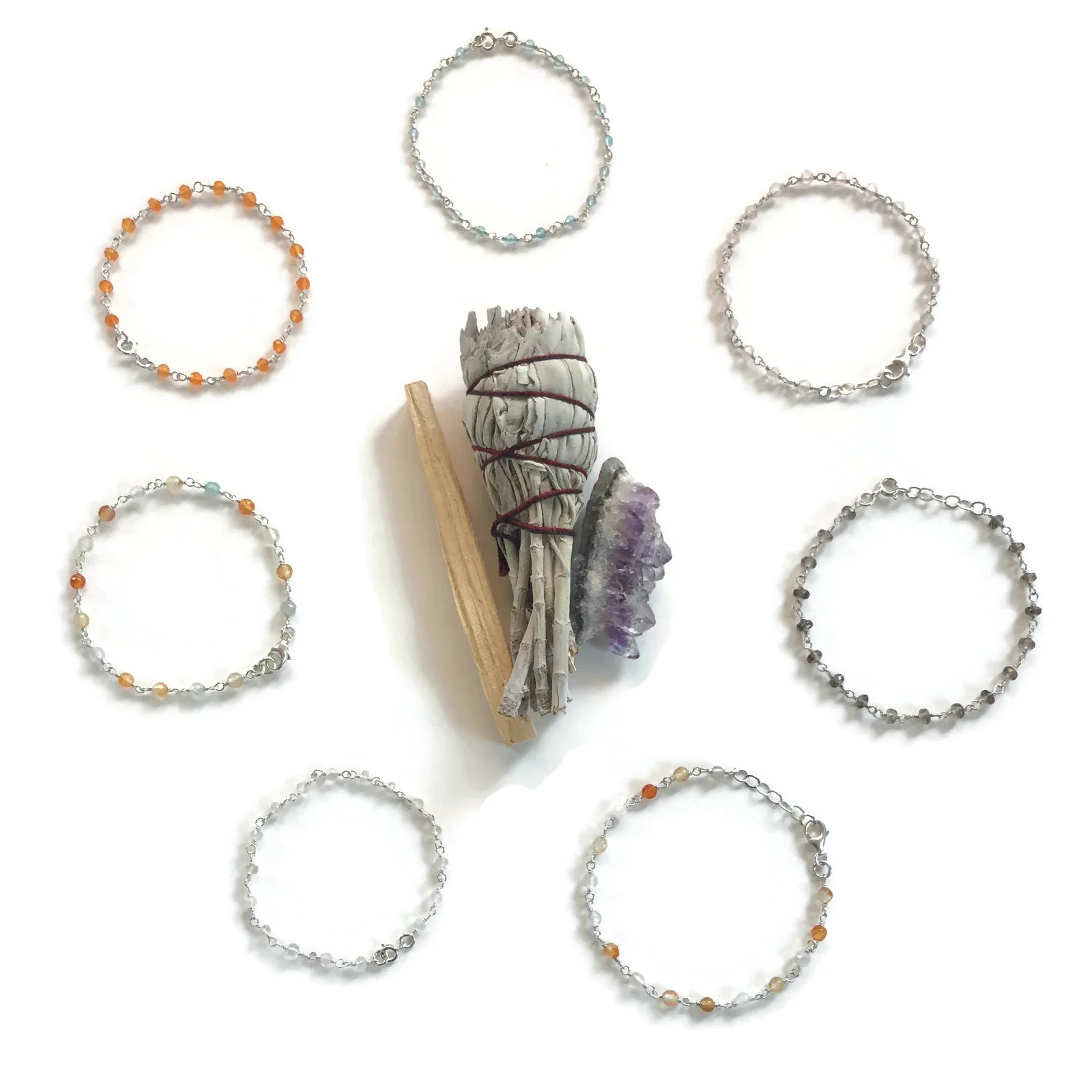 Wire Wrapped Gemstone bracelet Group Styled.jpg