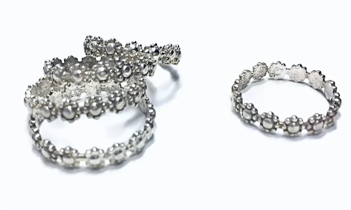 Silver Daisy Stacking Ring | Silver Daisy Chain Ring | Sterling Silver Daisy Ring | Daisy Jewellery | Daisy Stackable Ring | Daisy Wedding Band | Flower Girl Ring | Charming Little Lotus