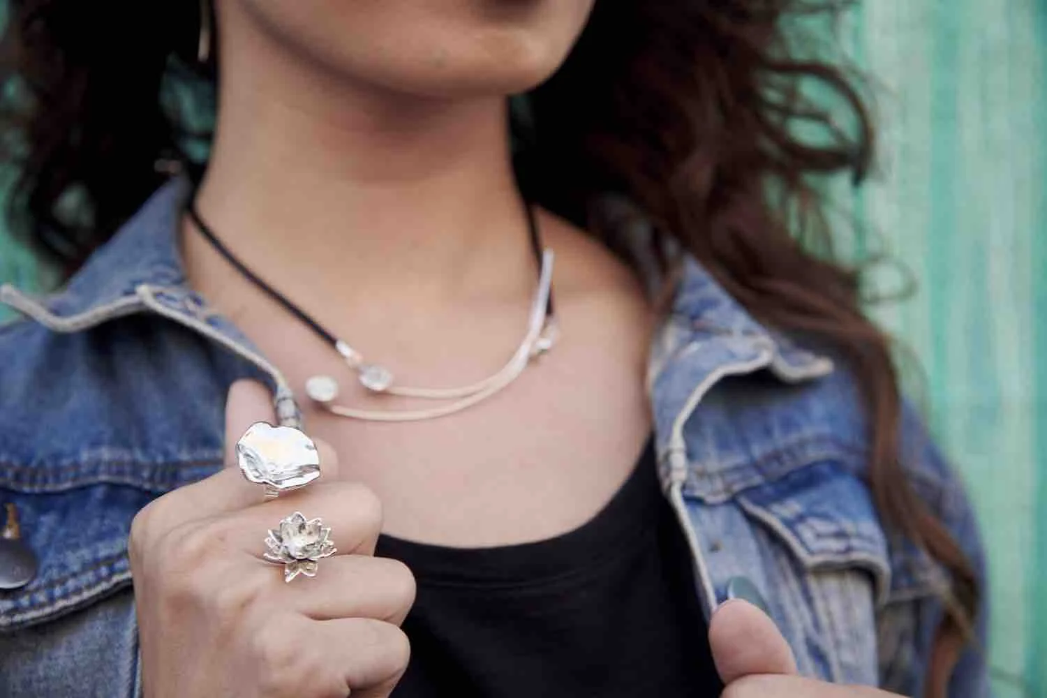 Floating Lotus Ring by Charming Little Lotus | Lotus Flower Ring | Lotus Leaf Ring | Sterling Silver Lotus Ring | Lotus Blossom Ring | Between The Finger Rings | Silver Statement Rings