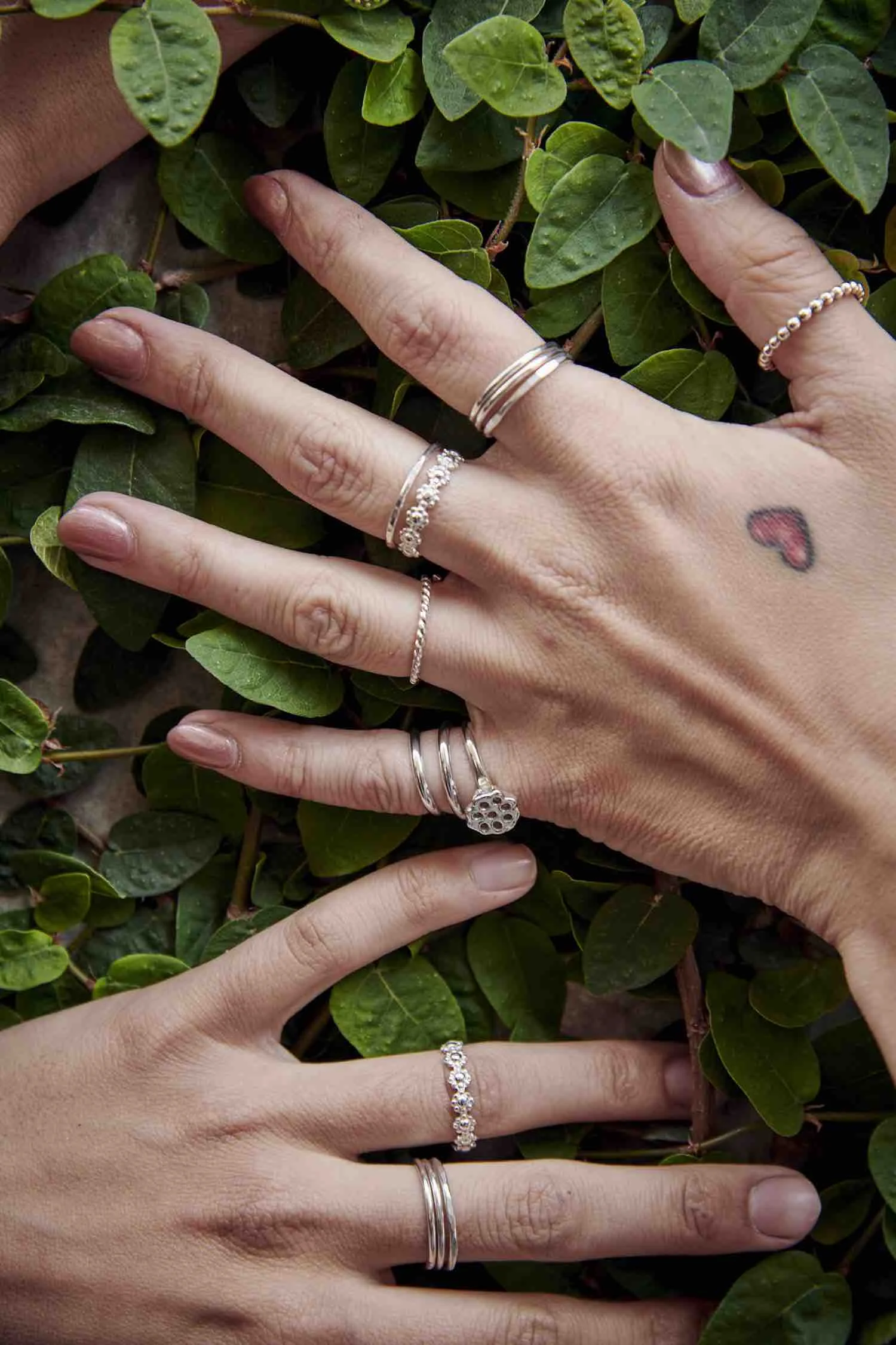 Beaded Stackable Ring Sterling Silver by Charming Little Lotus | Sterling Silver Stacking RIngs | Silver Bead Ring | Thin Stackable Rings | Gifts for Girlfriend