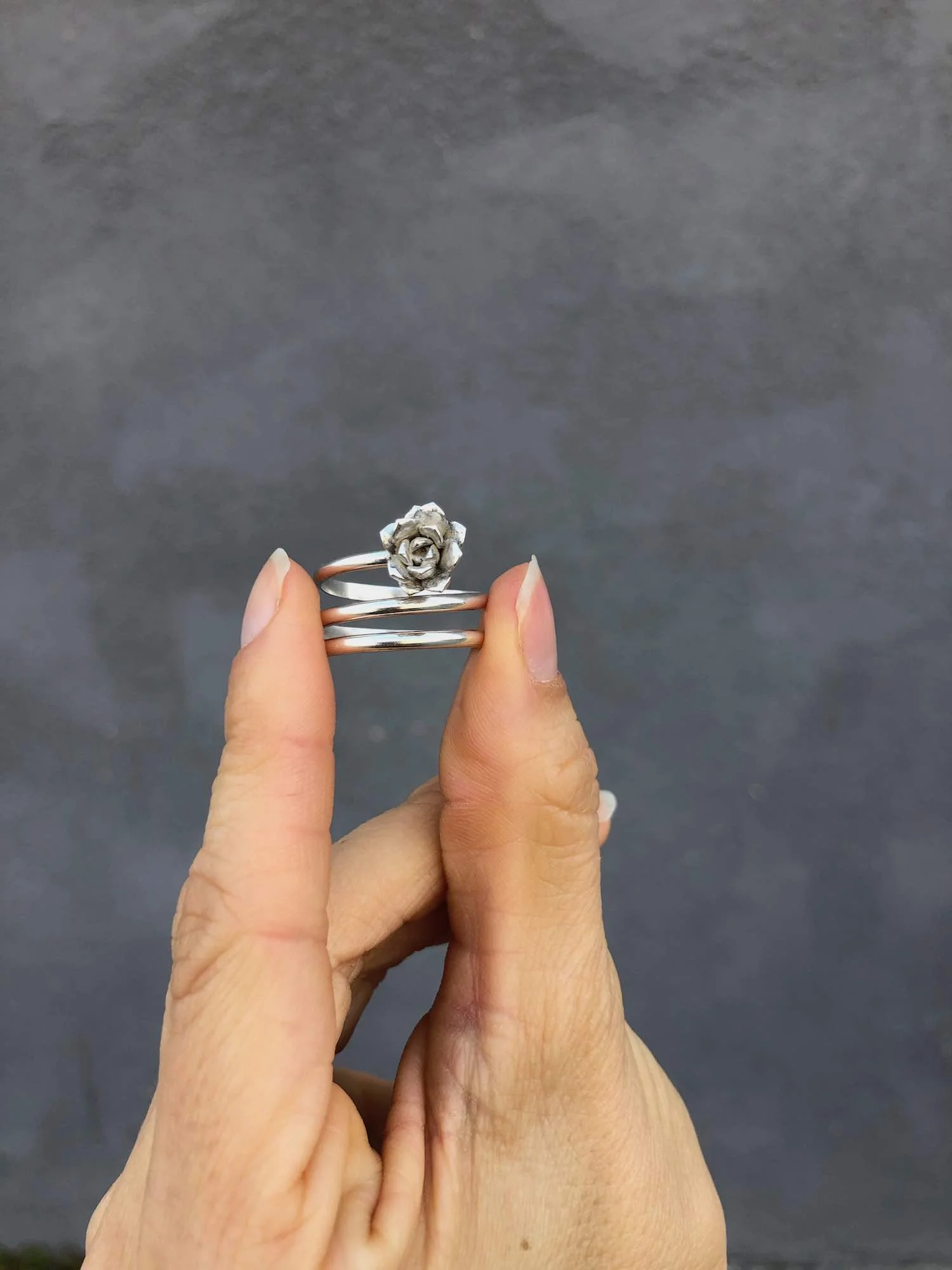 Spiral Succulent Ring by Charming Little Lotus