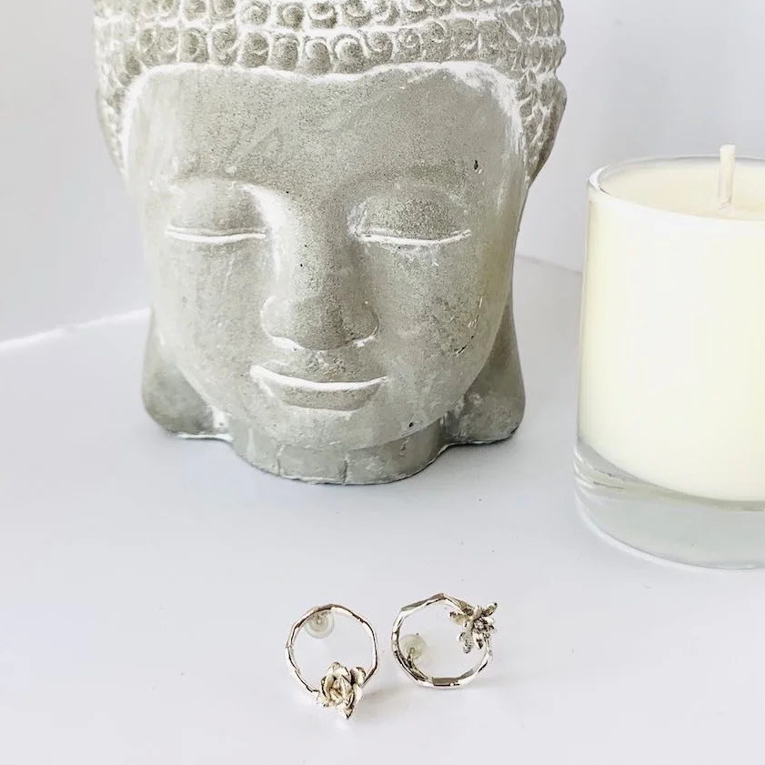 Circle Succulent Earrings by Charming Little Lotus