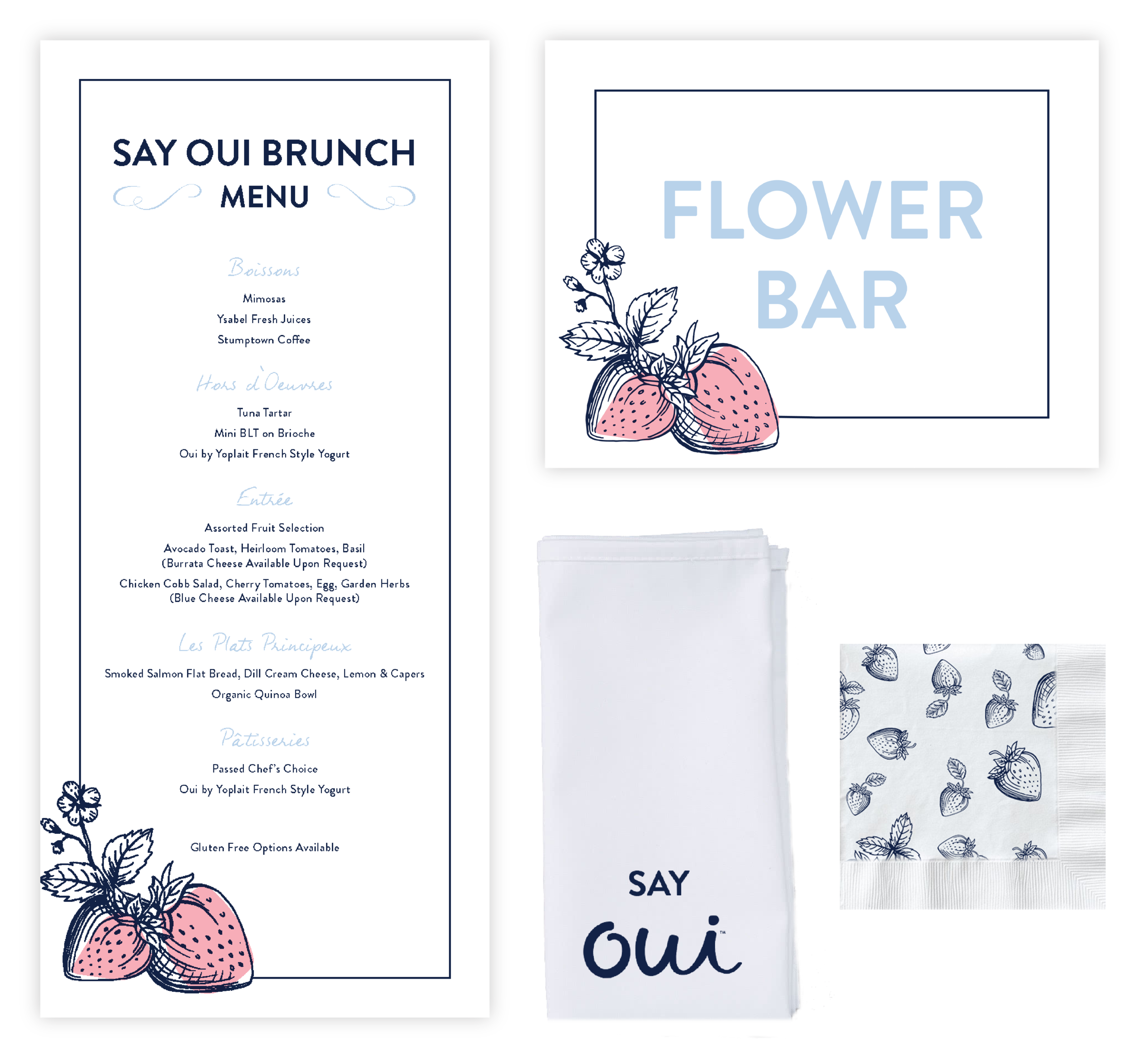 Miscellaneous Assets: Menu, Signage, Napkins