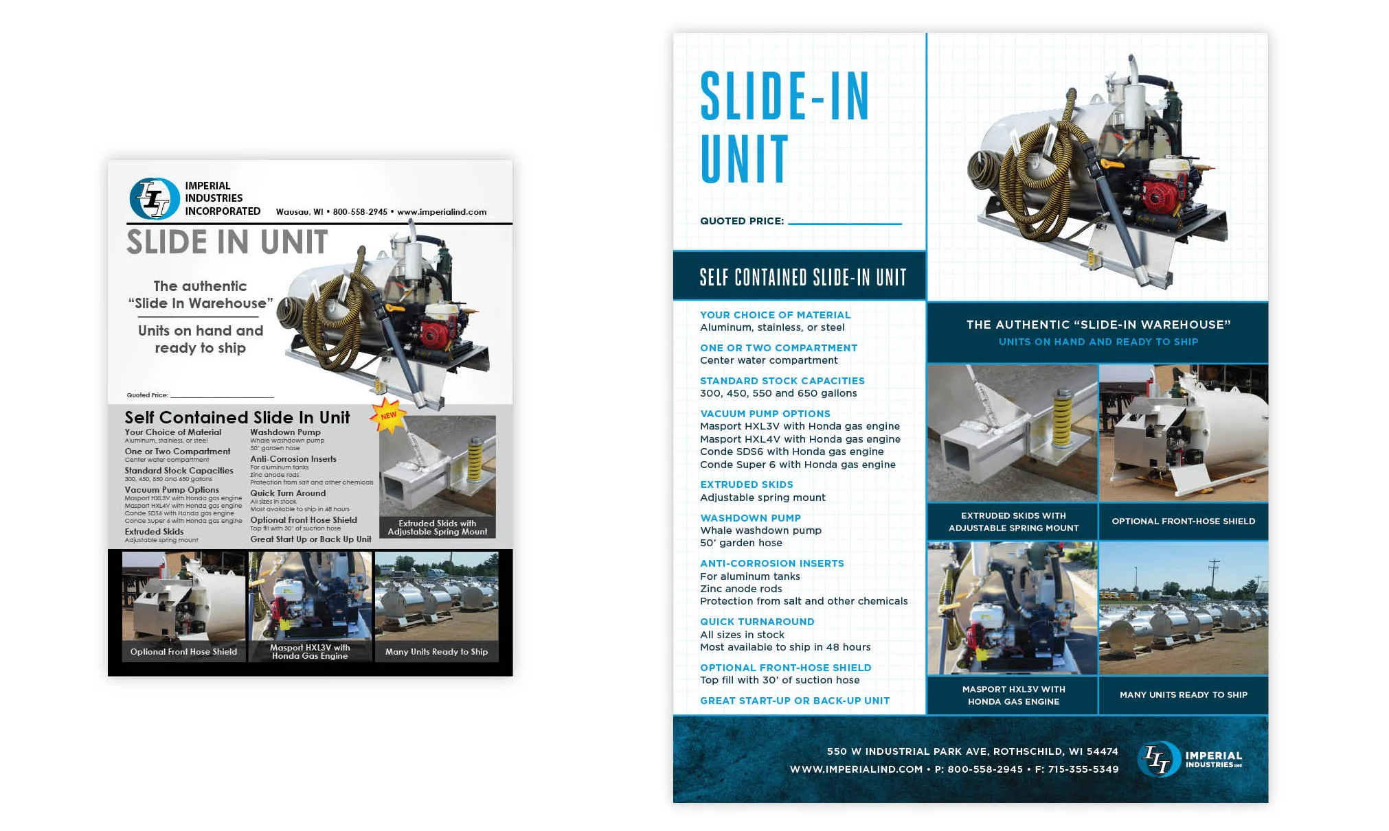 Slide-In Unit Sales Sheet: Before & After