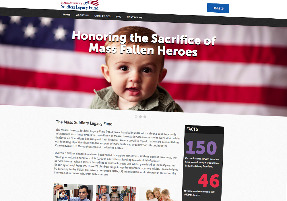 Mass Soldier's Legacy Fund Web Design and Front-End Engineering