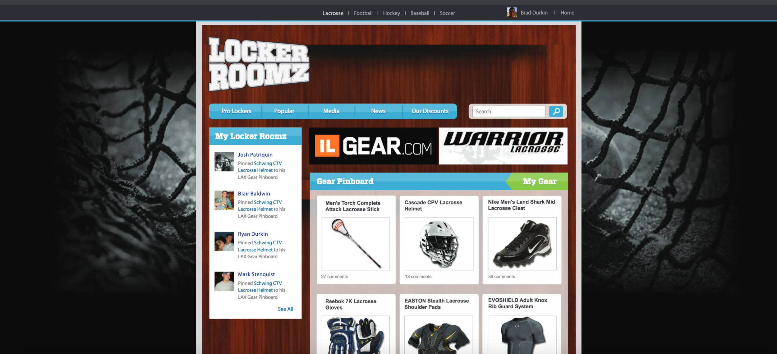 Locker Roomz Web Design