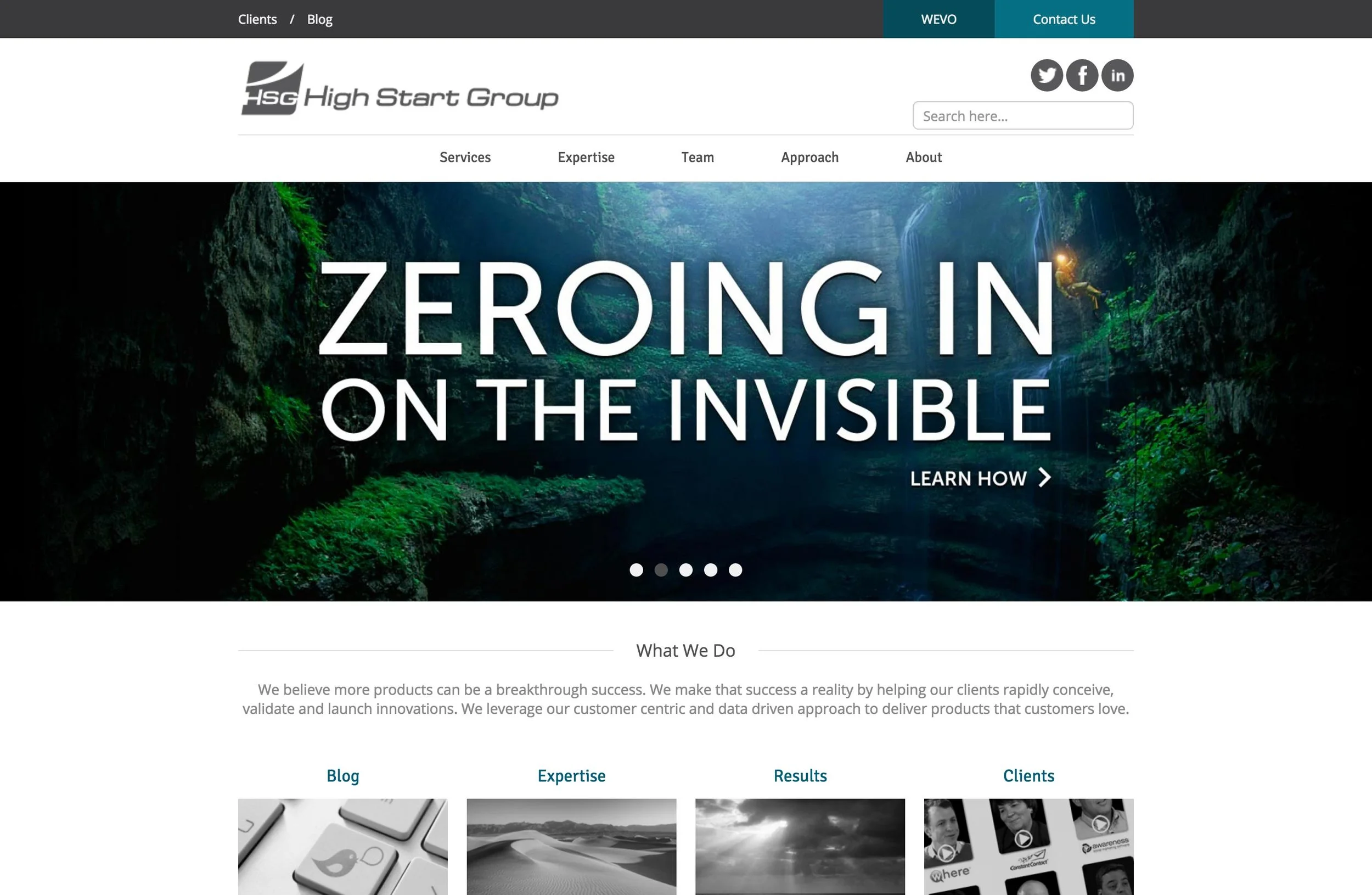 High Start Group Web Design and Front-End Engineering