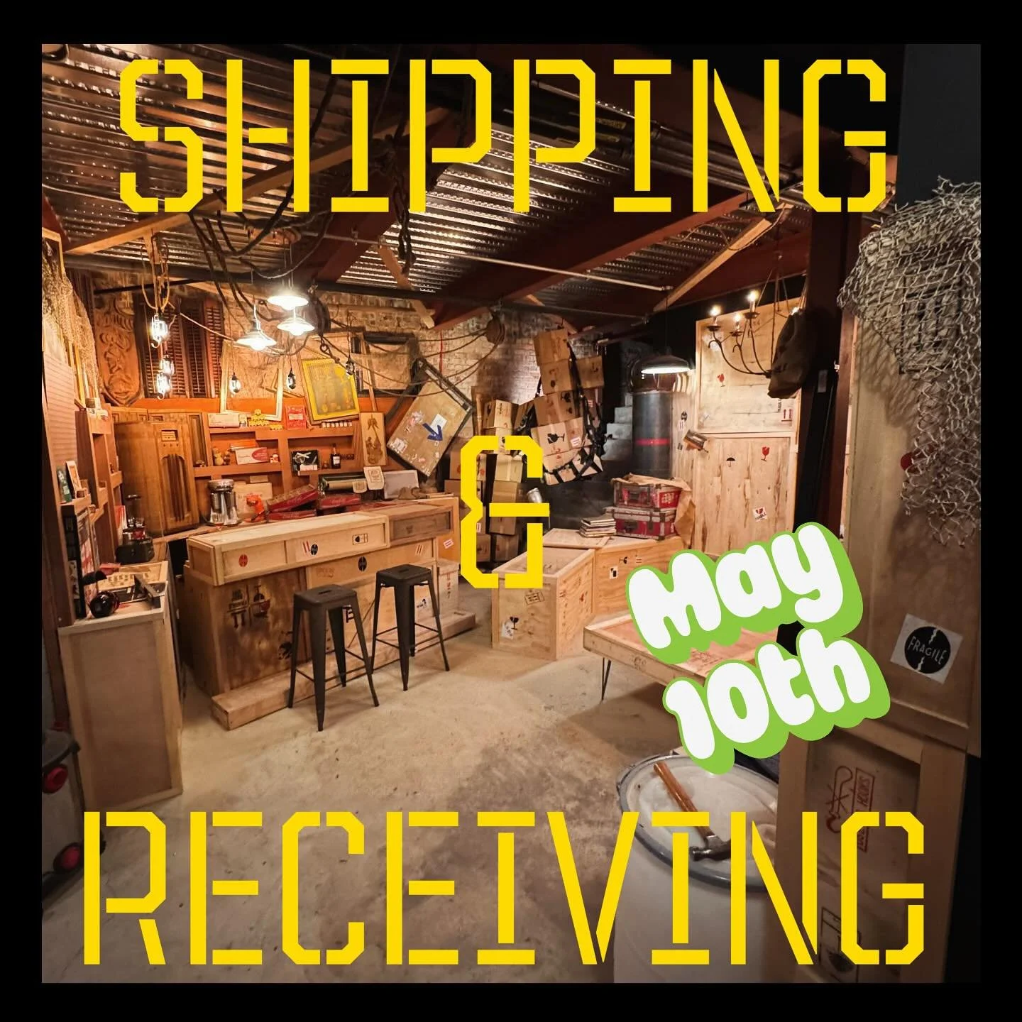 Keep this between us 👀 but May 10th on the first day of #atlanticartwalk we will be opening the doors again to @atlanticaveprintclub as well as  our shipping &amp; receiving lounge. Free drinks, print vibes. @itsmikeking @dak_makes_ showing works to