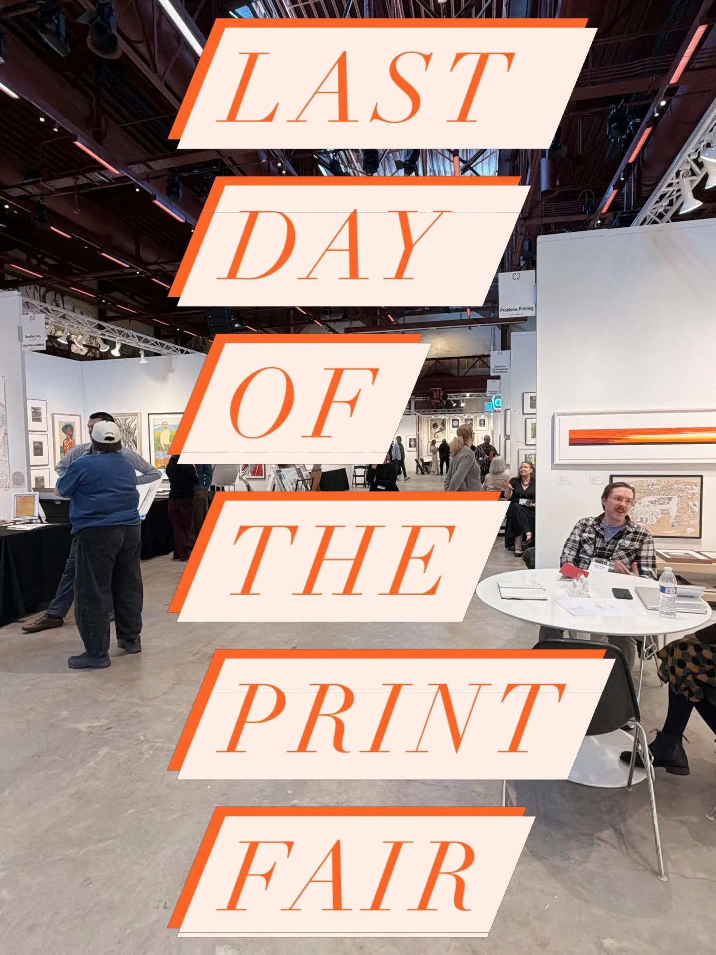 Last day of the second #BFAPF Brooklyn Fine Art Print fair. This has been so much fun! There are still some@great prints left to buy! We&rsquo;re selling discounted gift certificates which will end at 5pm!! #powerhousearts