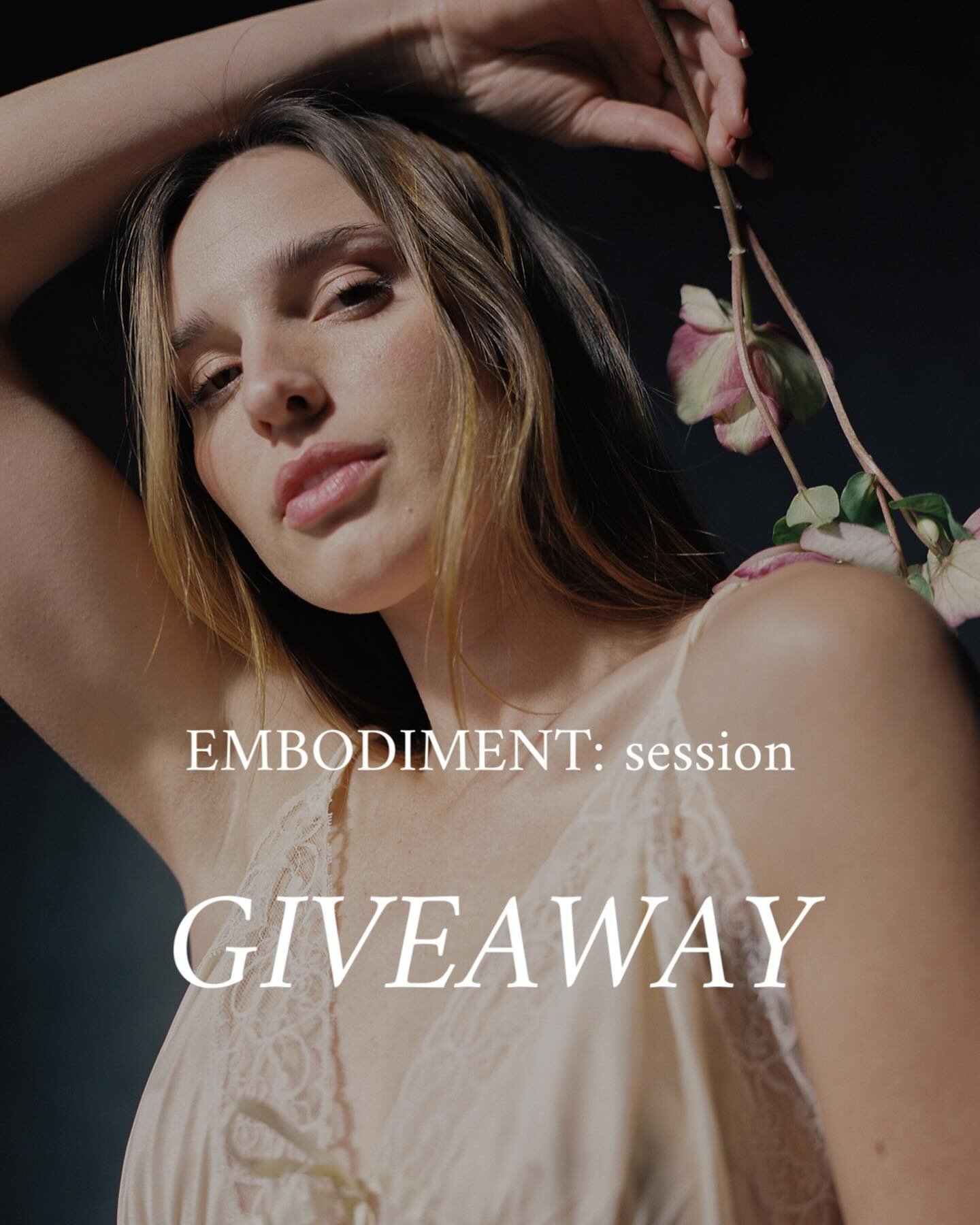 EMBODIMENT: Session 
✨GIVEAWAY✨ 

Rules: 

1) Follow @lindseystewartphotography and like this post. 
2) Tag 3 friends in the comments with the word you&rsquo;d like to embody. 
3) Reshare the post🤍🤍🤍
4) Please feel free to nominate someone if it a