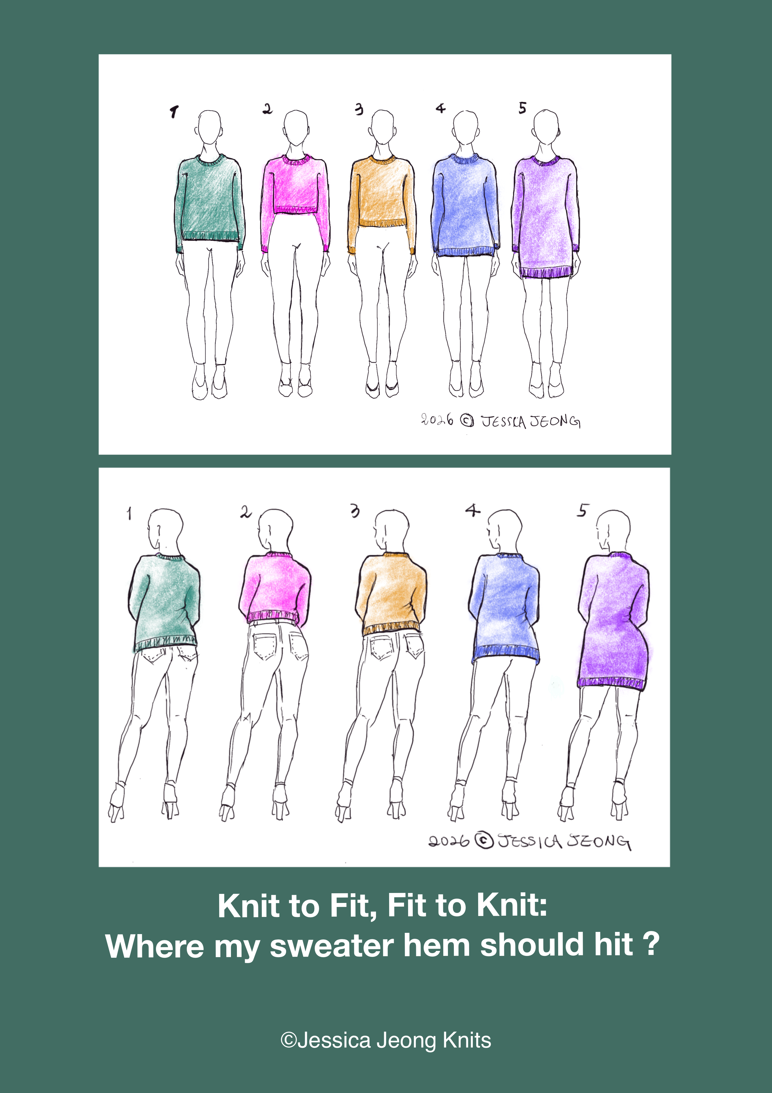 Knit to Fit, Fit to Knit: Where my sweater hem should hit? - Part 1