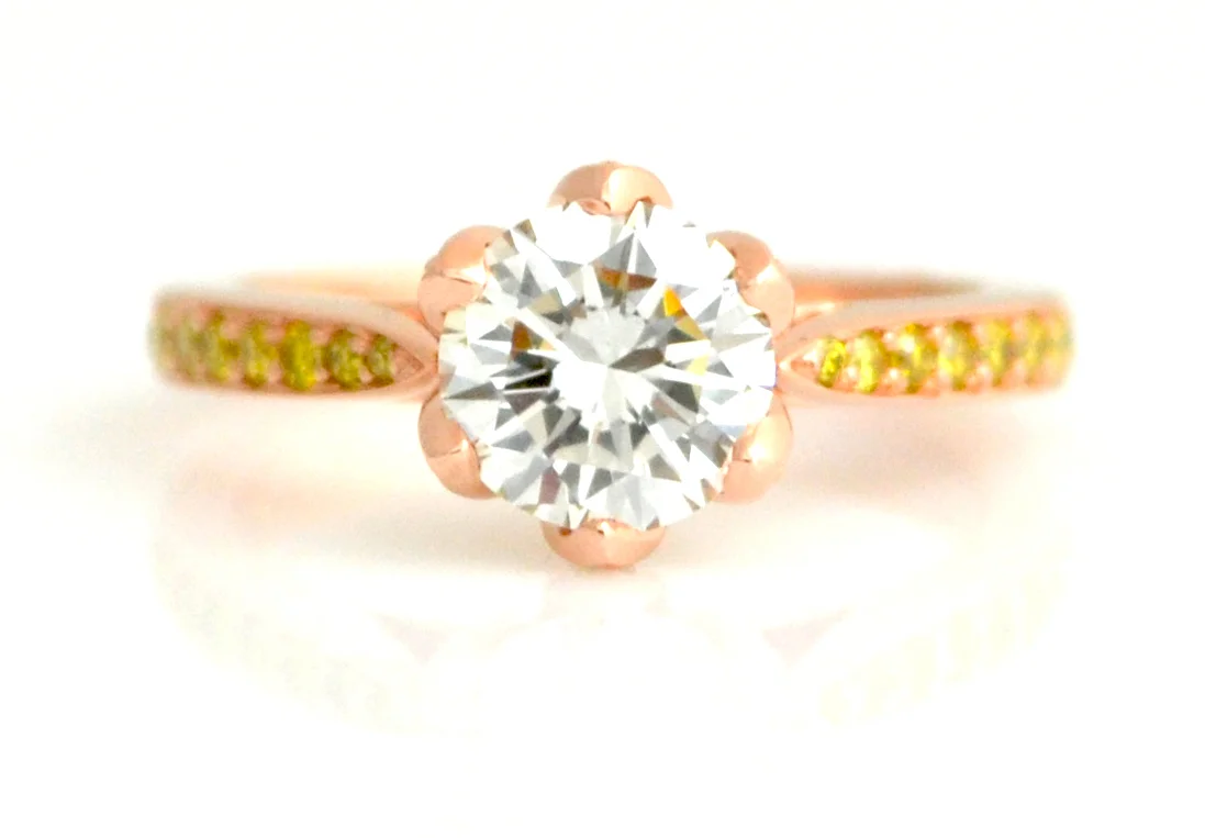 Sunset flower ring