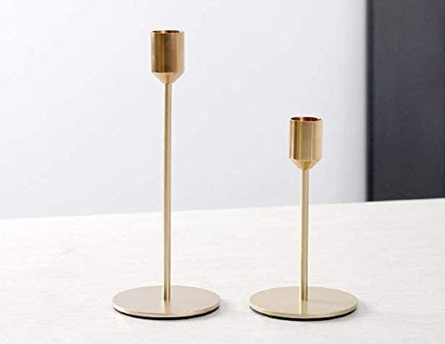 Tapered Gold Candlestick Holders