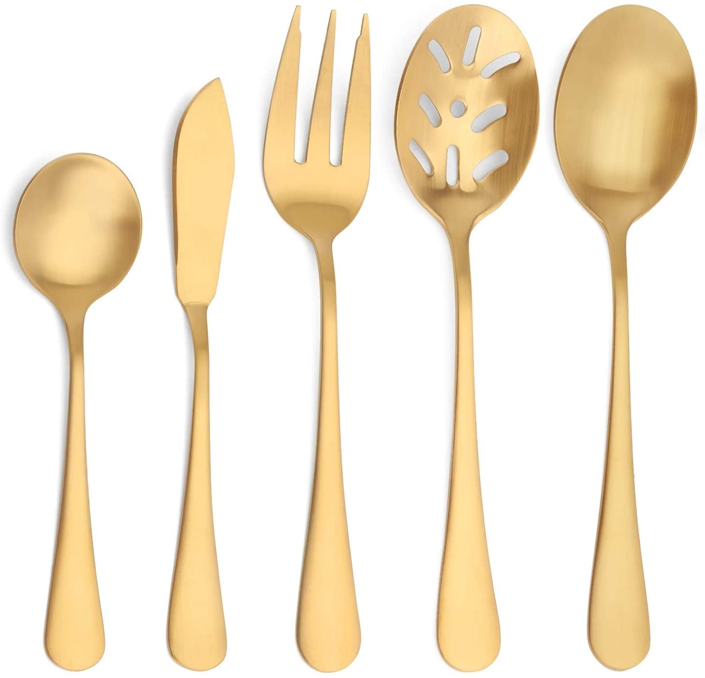 Matte Gold Serving Set