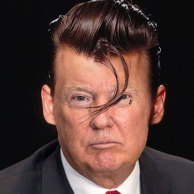 Cry-Baby 14/100 #100daysproject #100dayproject #100trumphairdos #hairdo #hairstyles #updo #hair #fakehair #guesswho #thisisyuge #alternativefacts #trump #crybaby #teardrop #johnnydepp #badboy #rebel #teardroptattoo