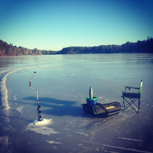 A one-man set up on a quick trip before work.