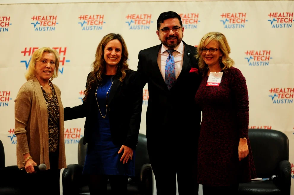  From Left to Right: Marianne Fazen, Ph.D., Jennifer Speer, Esteban Lòpez, M.D., and Mary Anne Connolly, Moderator.