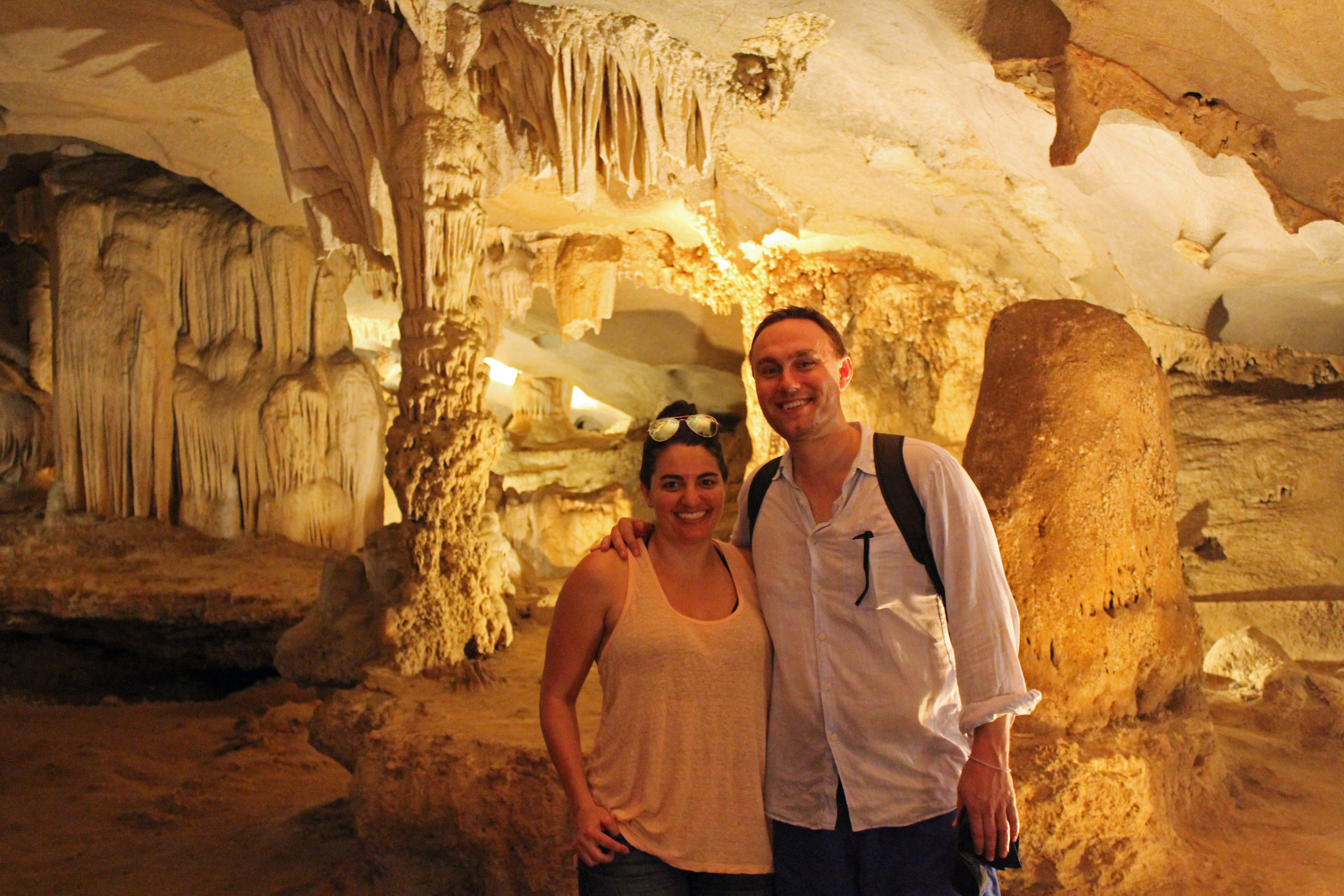 Nicole and I in Paradise Cave in Phong Nha-Ke Bang national park
