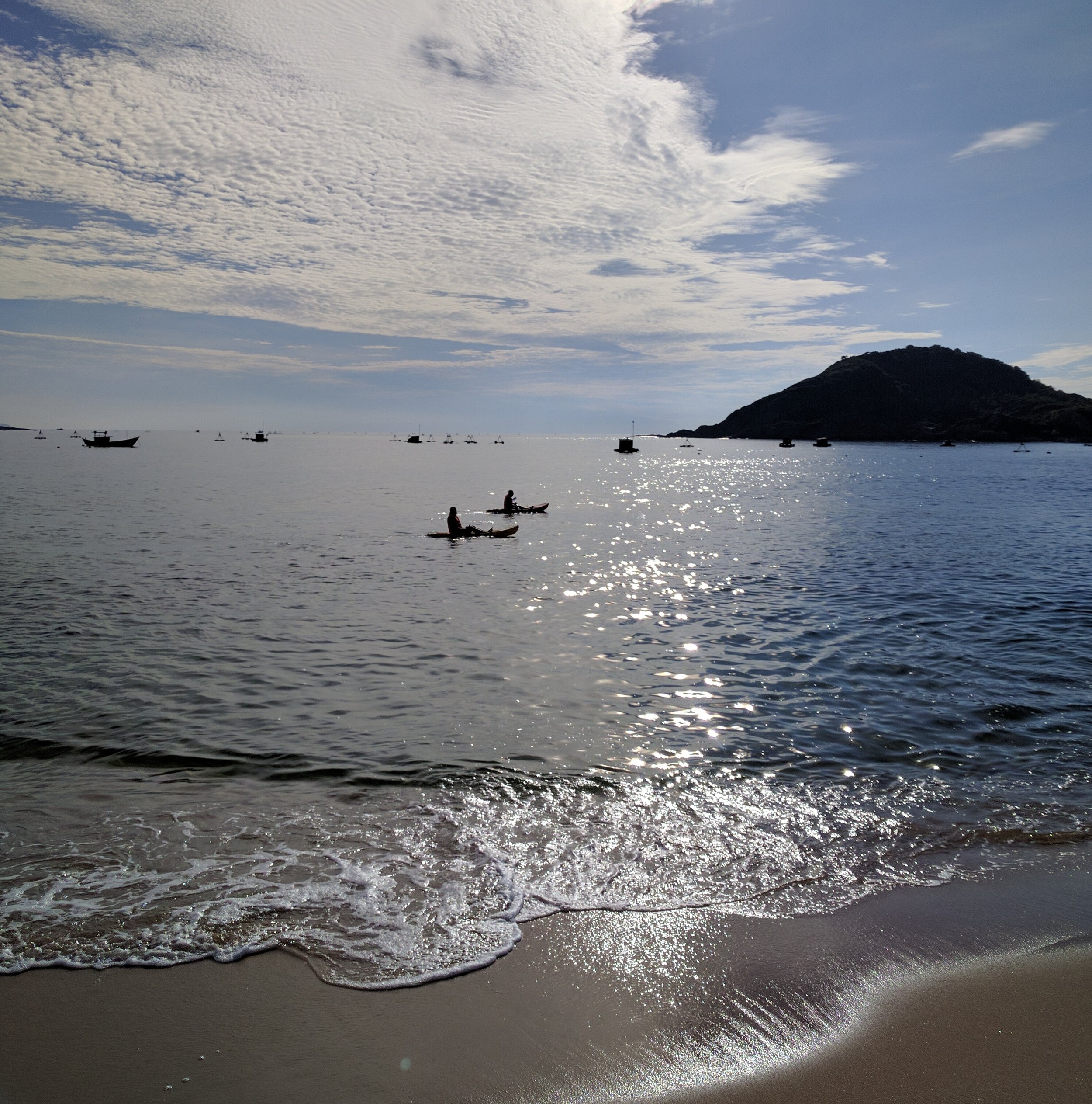 Kara and Nicole kayaking at the Avani resort