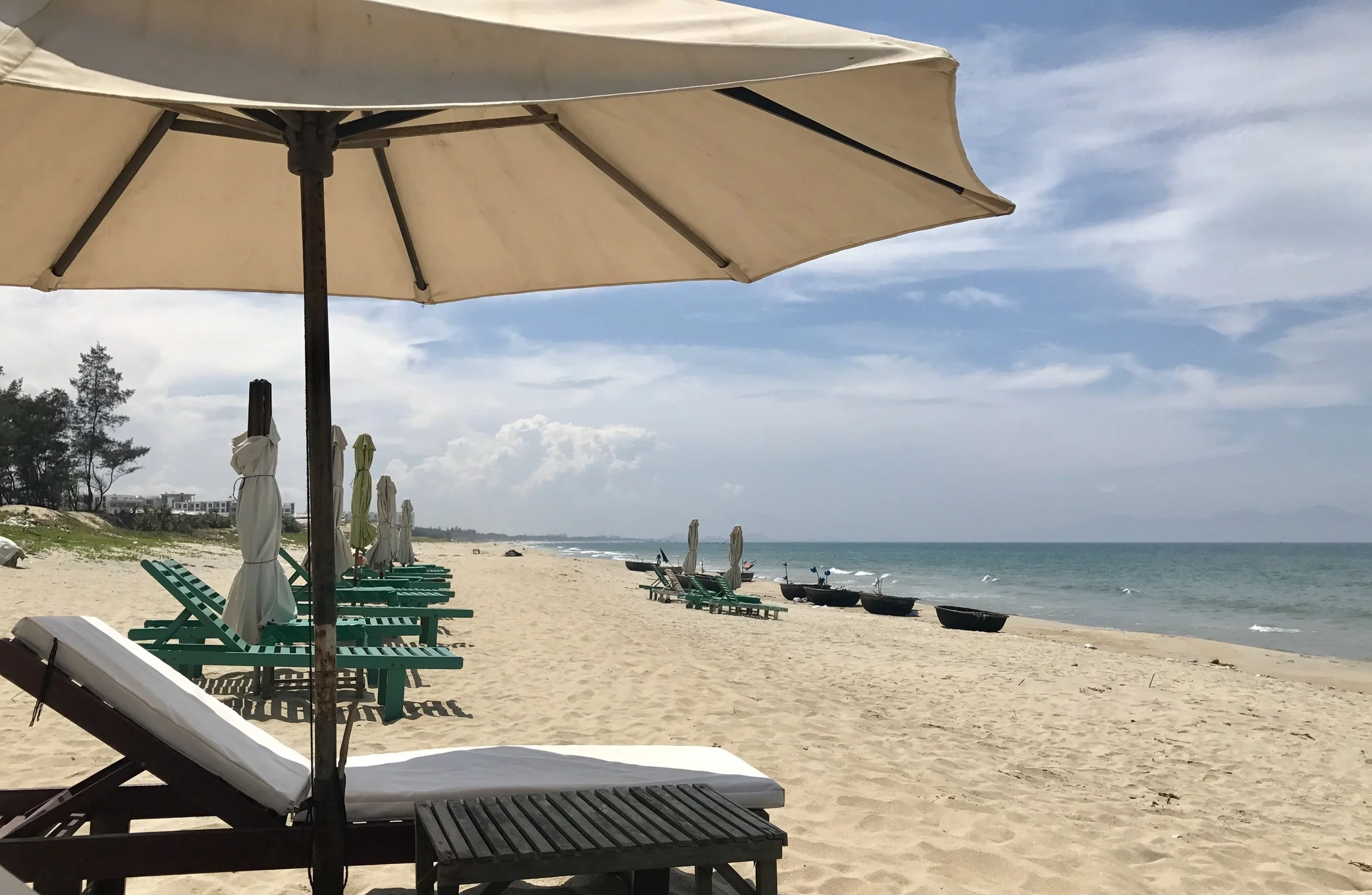 Our daily spot on An Bang beach near Hoi An