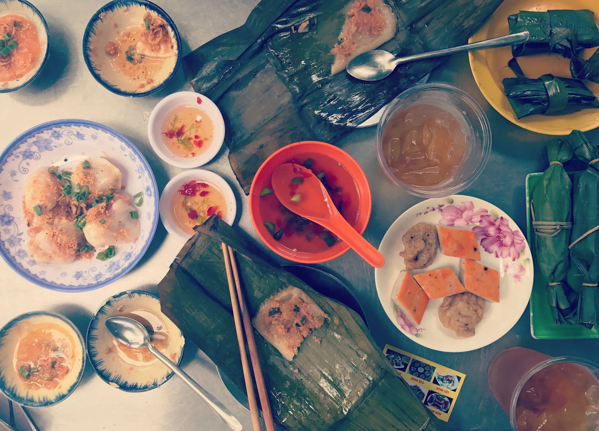 A scene from one of our streetside meals that cost around $5