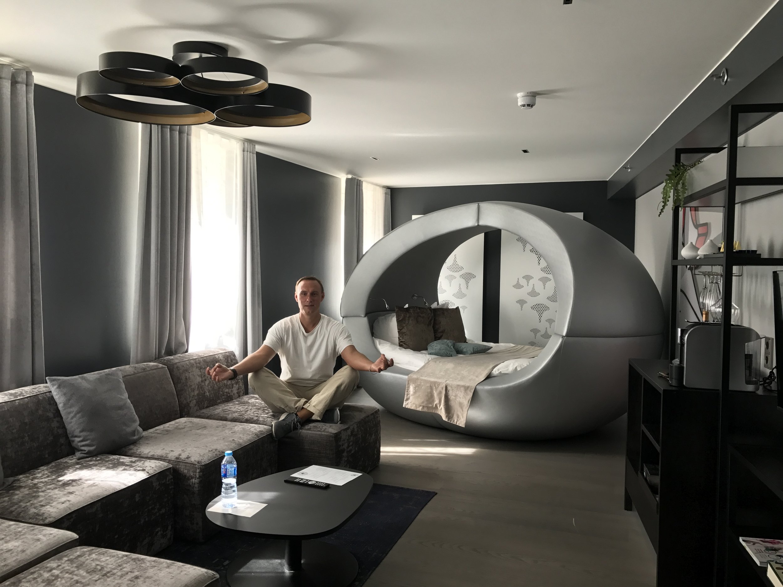 Our funky room at the Klaus K Hotel