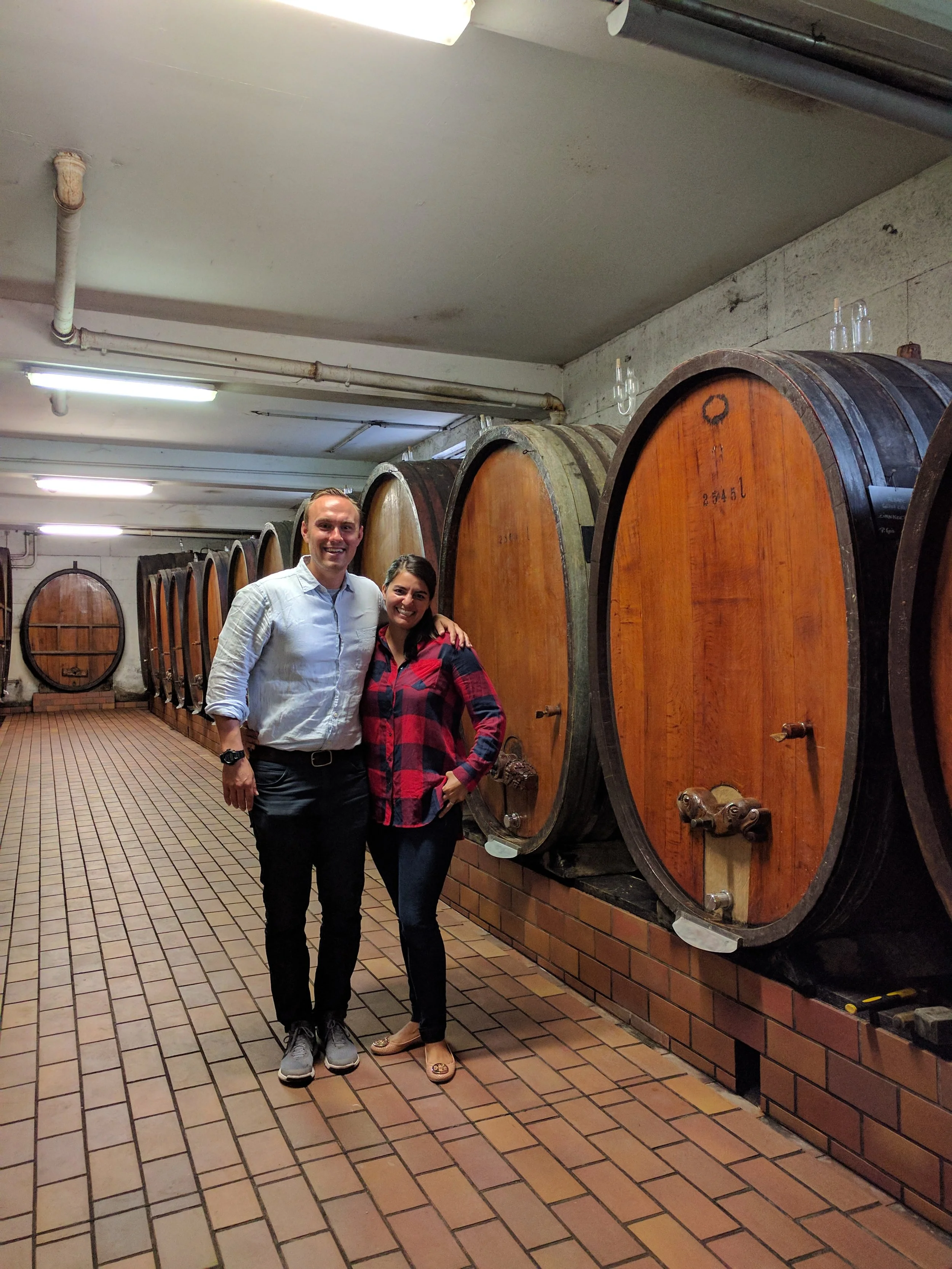 Domaine Riefle's cellar room