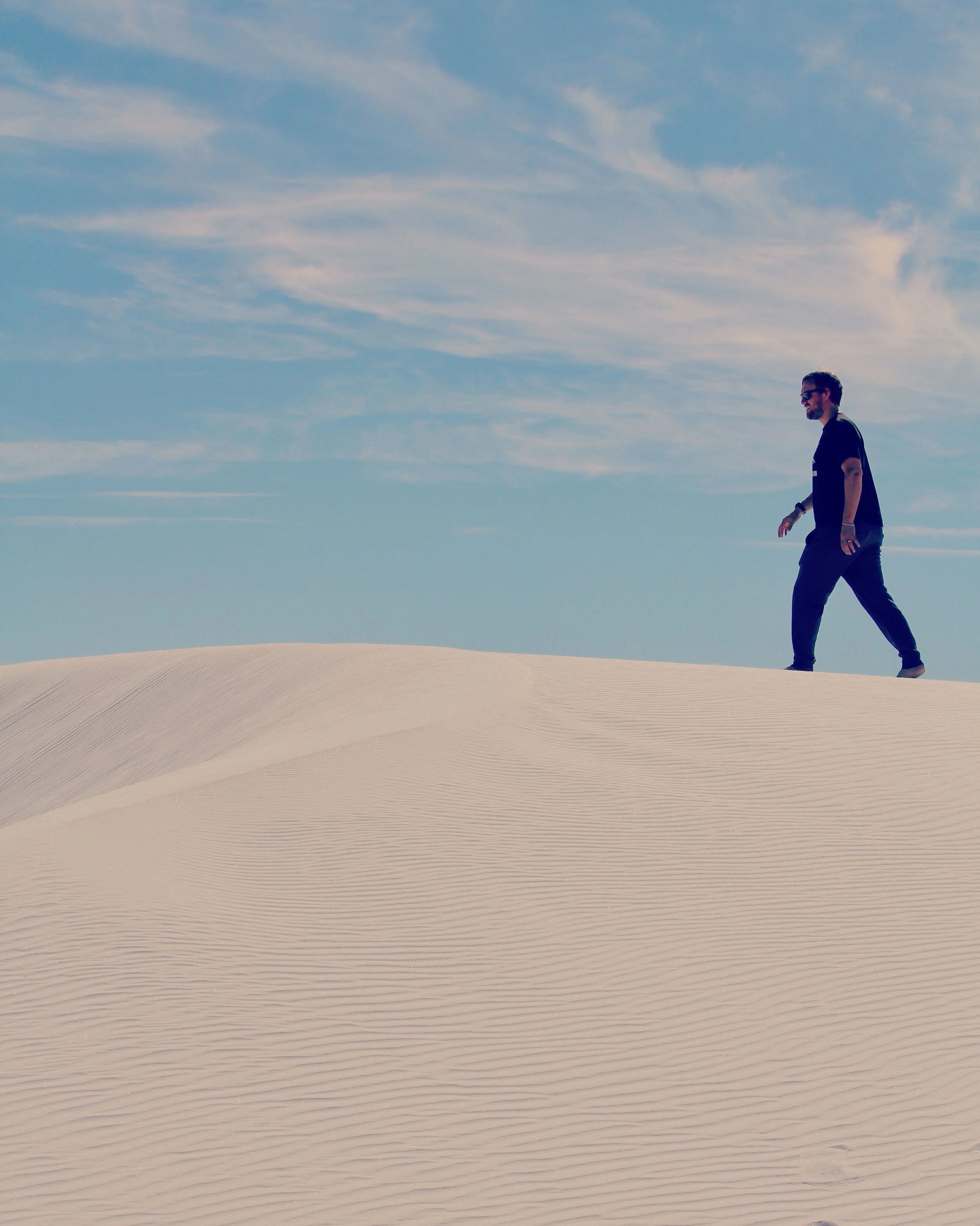 Climbing The Dunes At White Sands National Park