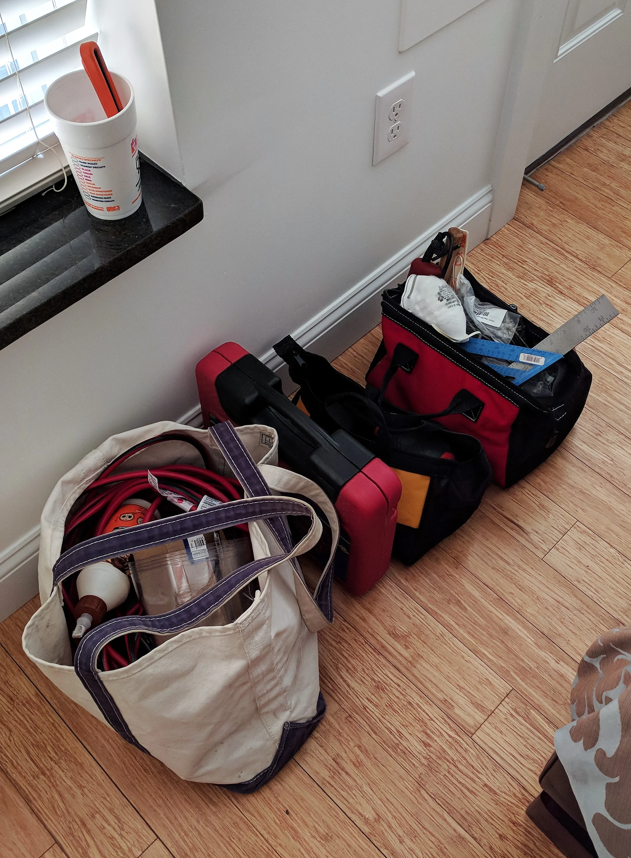 My tools and supplies for the project.