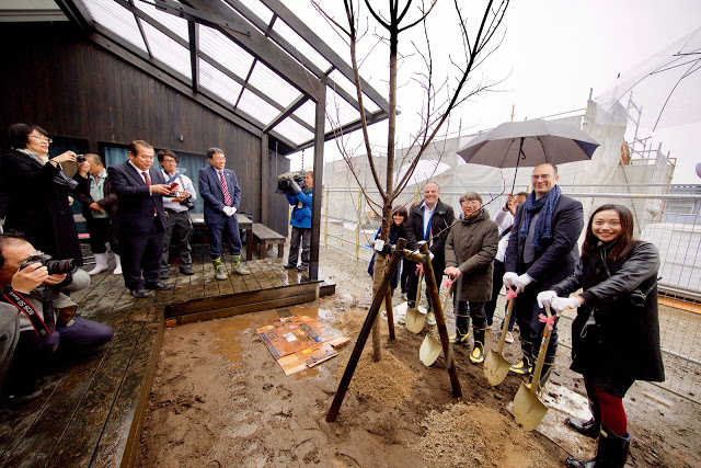 桜の植樹式を熊本県益城町テクノ本格型みんなの家で開催!