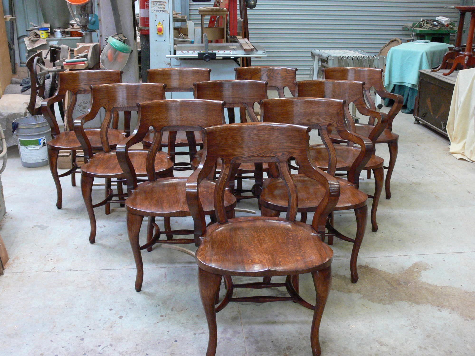  Oak Boardroom Chairs