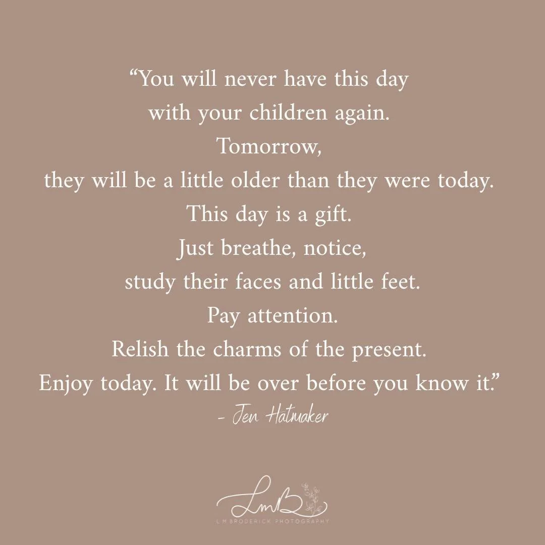 It’s so easy to fall into the trap of “I’ll do it tomorrow.” But the truth is, tomorrow quickly turns into next year… and before you know it, five years have passed.
Your little ones won’t stop growing, and these