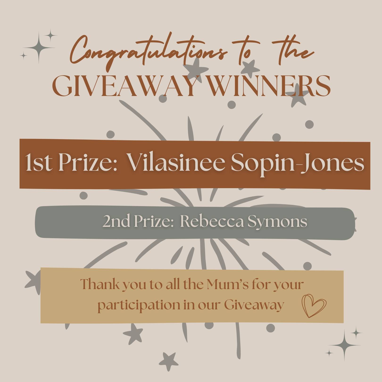 🎉 AND WE HAVE OUR WINNERS! 🎉

After weeks of planning, collaborating and bringing together some truly beautiful local businesses, it&rsquo;s finally time to announce the winners of The Gift of Receiving Giveaway!

🥁🥁🥁

✨ FIRST PRIZE WINNER .... 