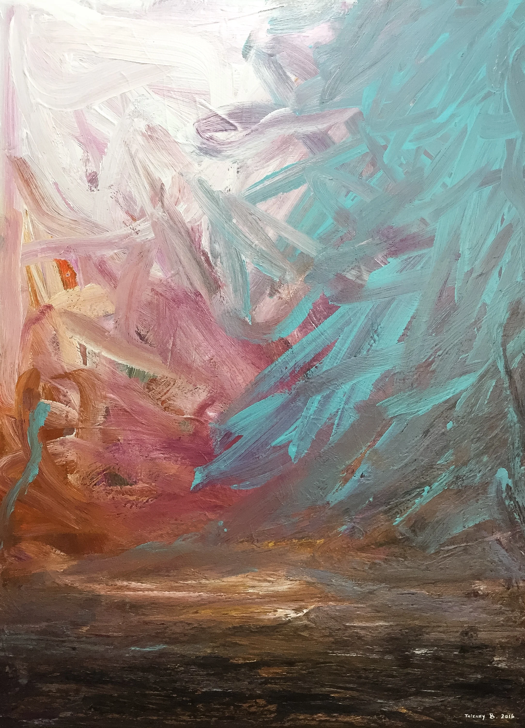 Above: Thierry B, A Better Place, Synthetic Polymer Paint on Linen, 122 x 91.5cm, P.O.A.