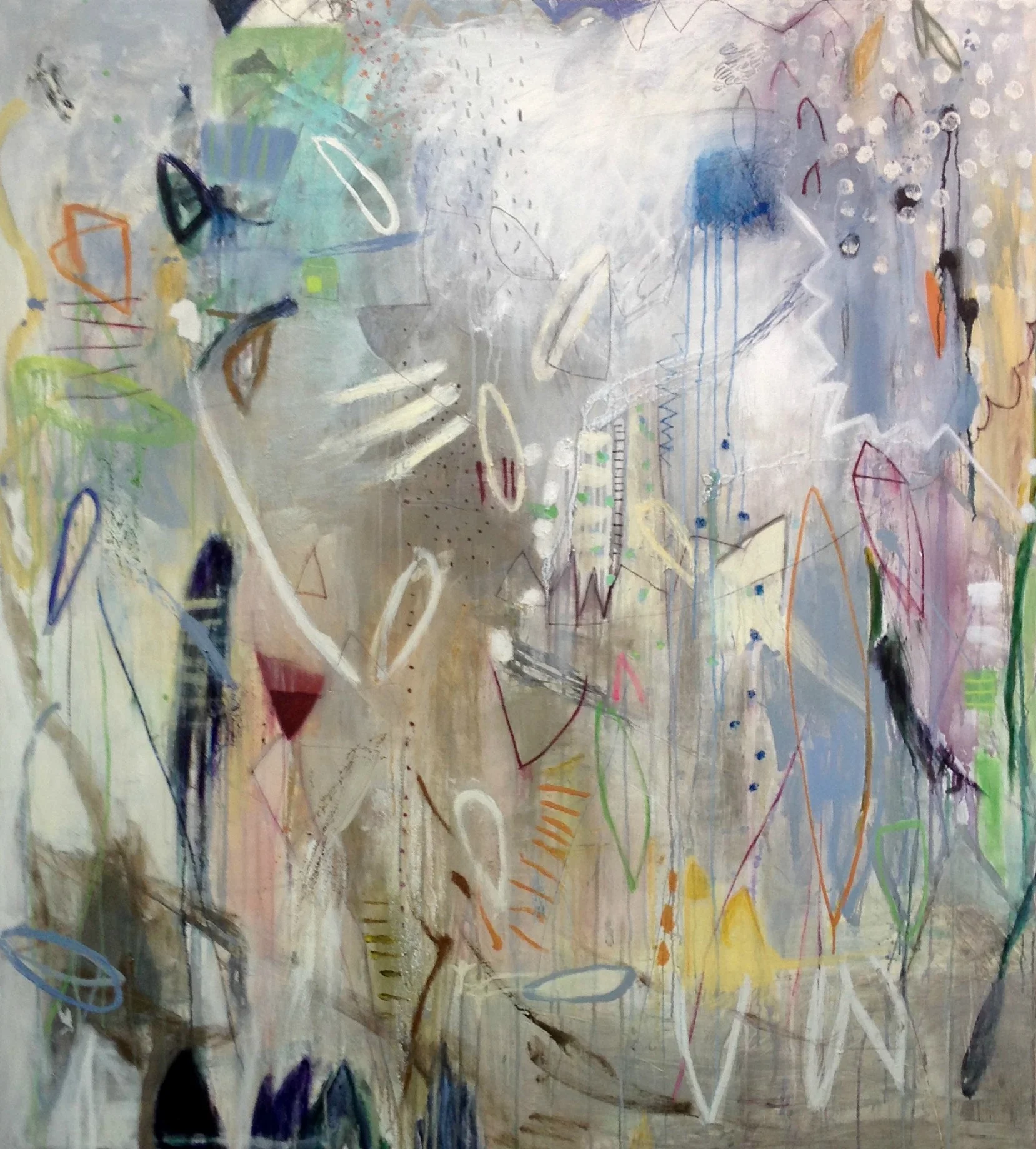 Michelle Breton, Les Folies , Acrylic on Canvas, 157 x 142cm, $9,900