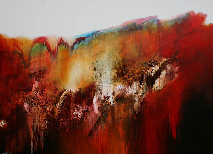 Storm Before The Calm, Mixed Media on Linen, 130 x 180cm, P.O.A