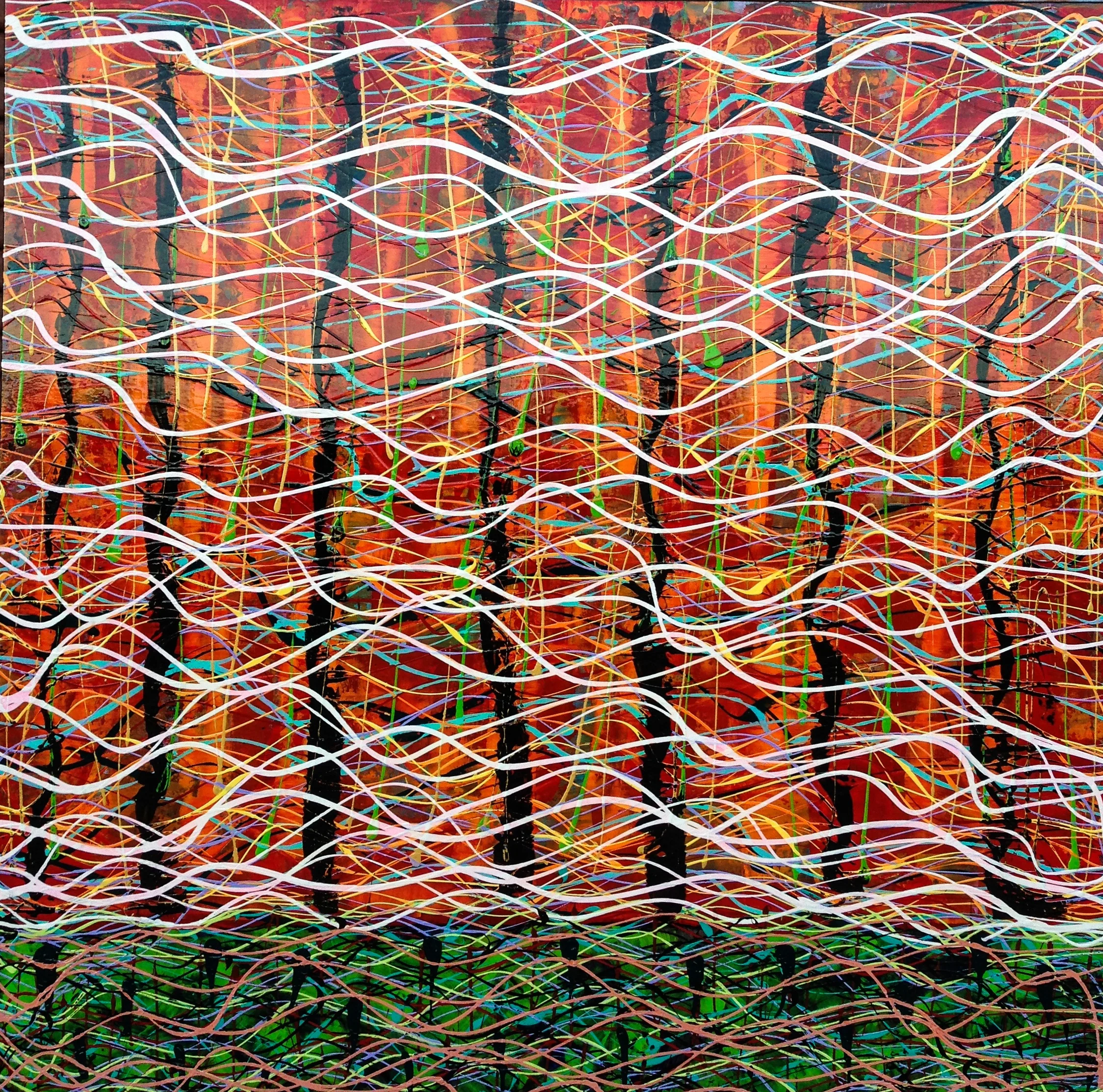 Thierry B, Need To Know Now , Synthetic Polymer Paint on Linen, 183 x 183cm, P.O.A