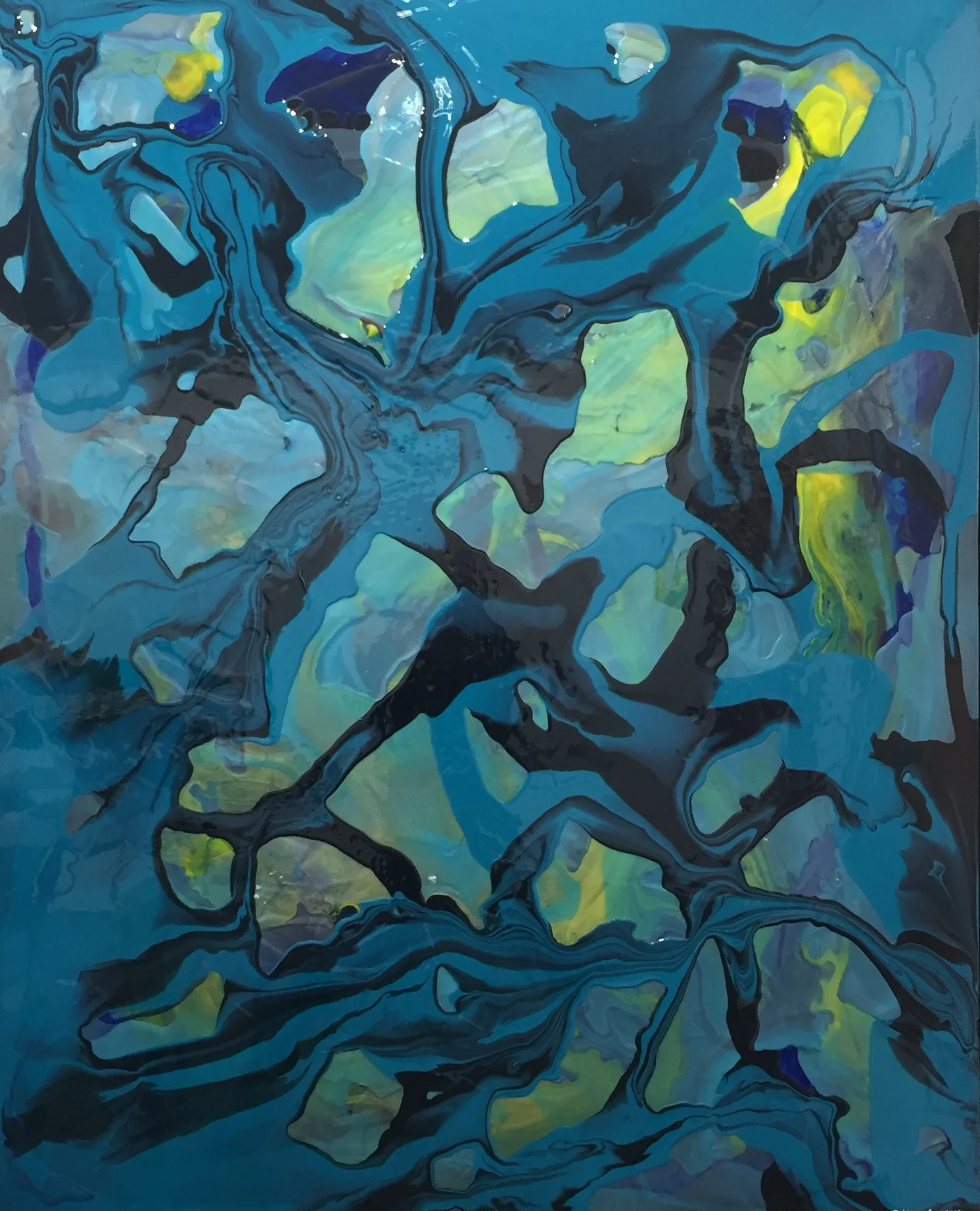 Little Swale , Synthetic Polymer Paint on Linen, 152 x 122cm.