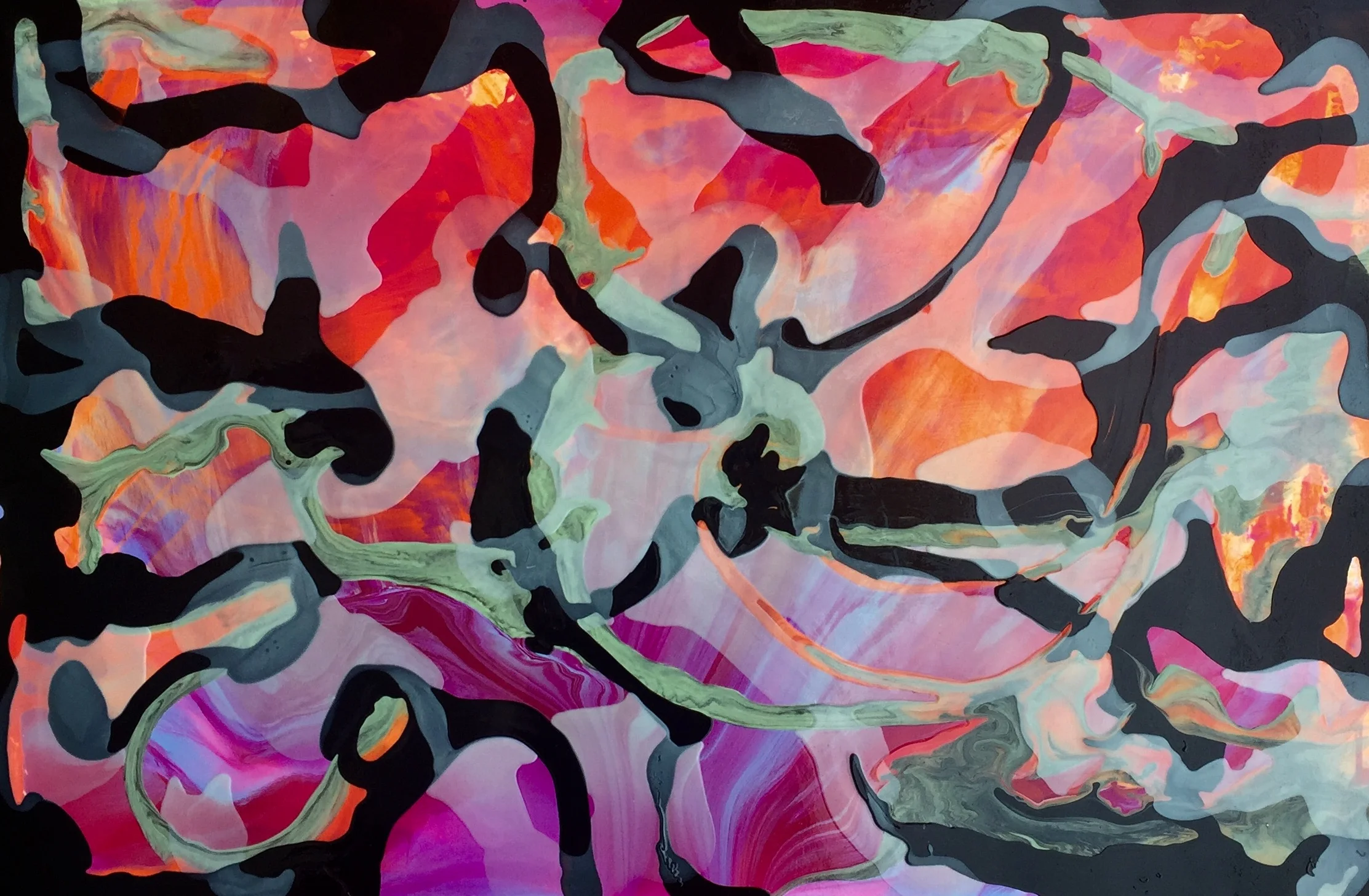 Live it Up , Synthetic Polymer Paint on Linen, 122 x 183cm.