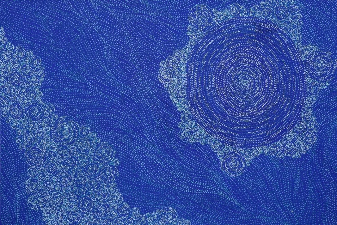 Sarrita King, Ancestors, Jap 010912, Acrylic on Linen, 90 x 60 cm.