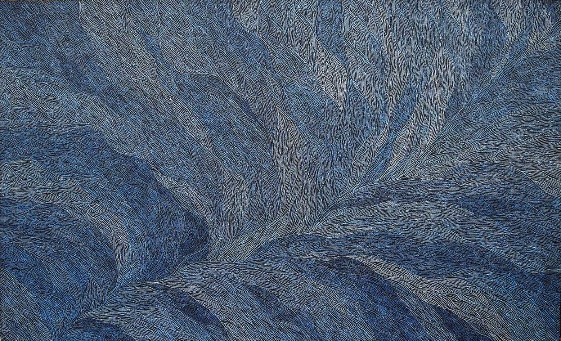 Sarrita King, Water, Jap-008727, Acrylic on Linen, 230 x 140 cm.