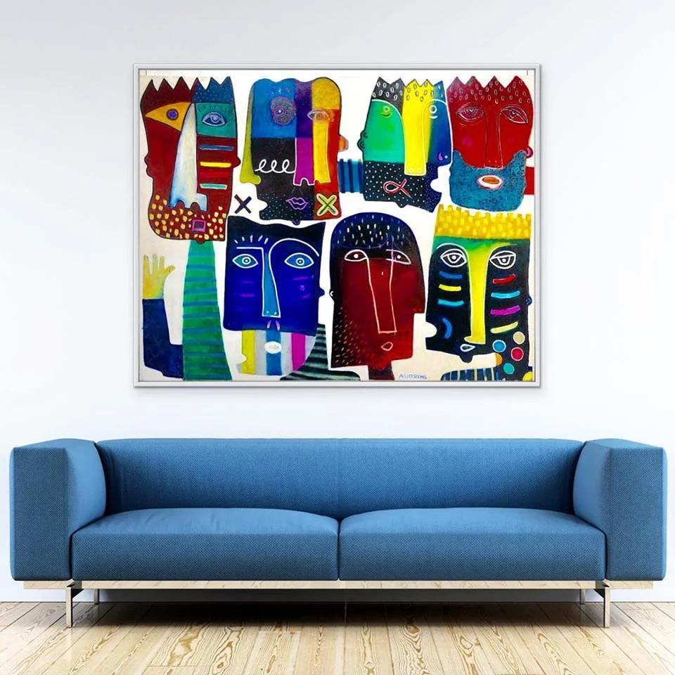 Artwork by Justin Audrins. Interior styling courtesy of Thierry B.