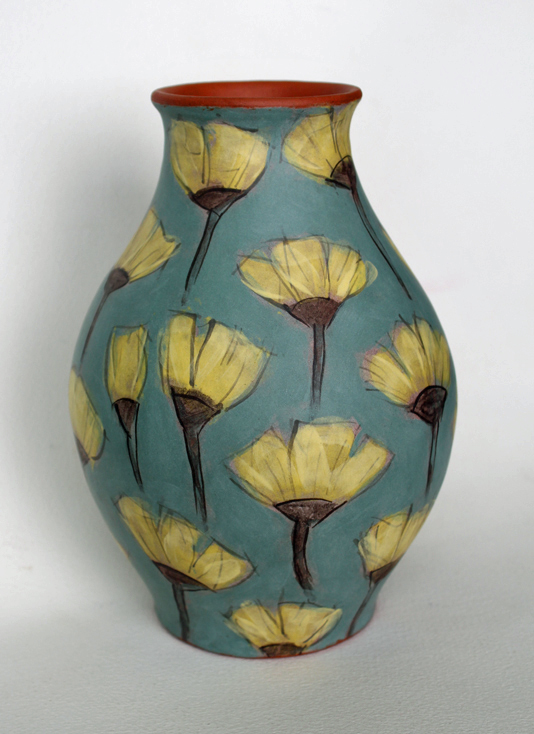 Drifting Poppies Vase