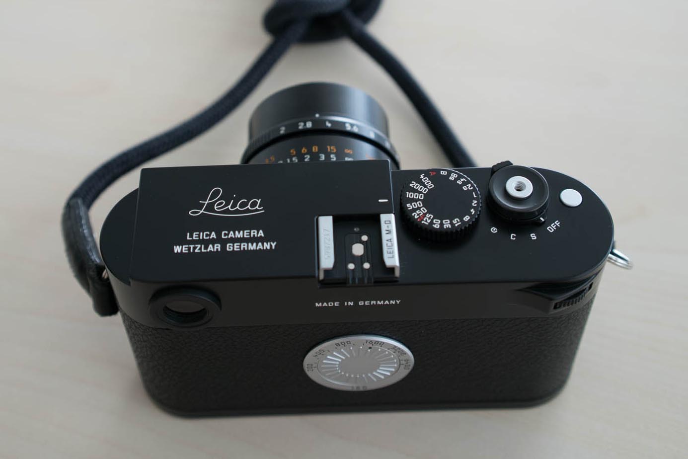 Rear view of the Leica MD Typ 262 - the ISO dial where the LCD monitor should be. Personally, I wish that the ISO wheel weren't so tight. But it is still better than the ISO dial on the Nikon Df.