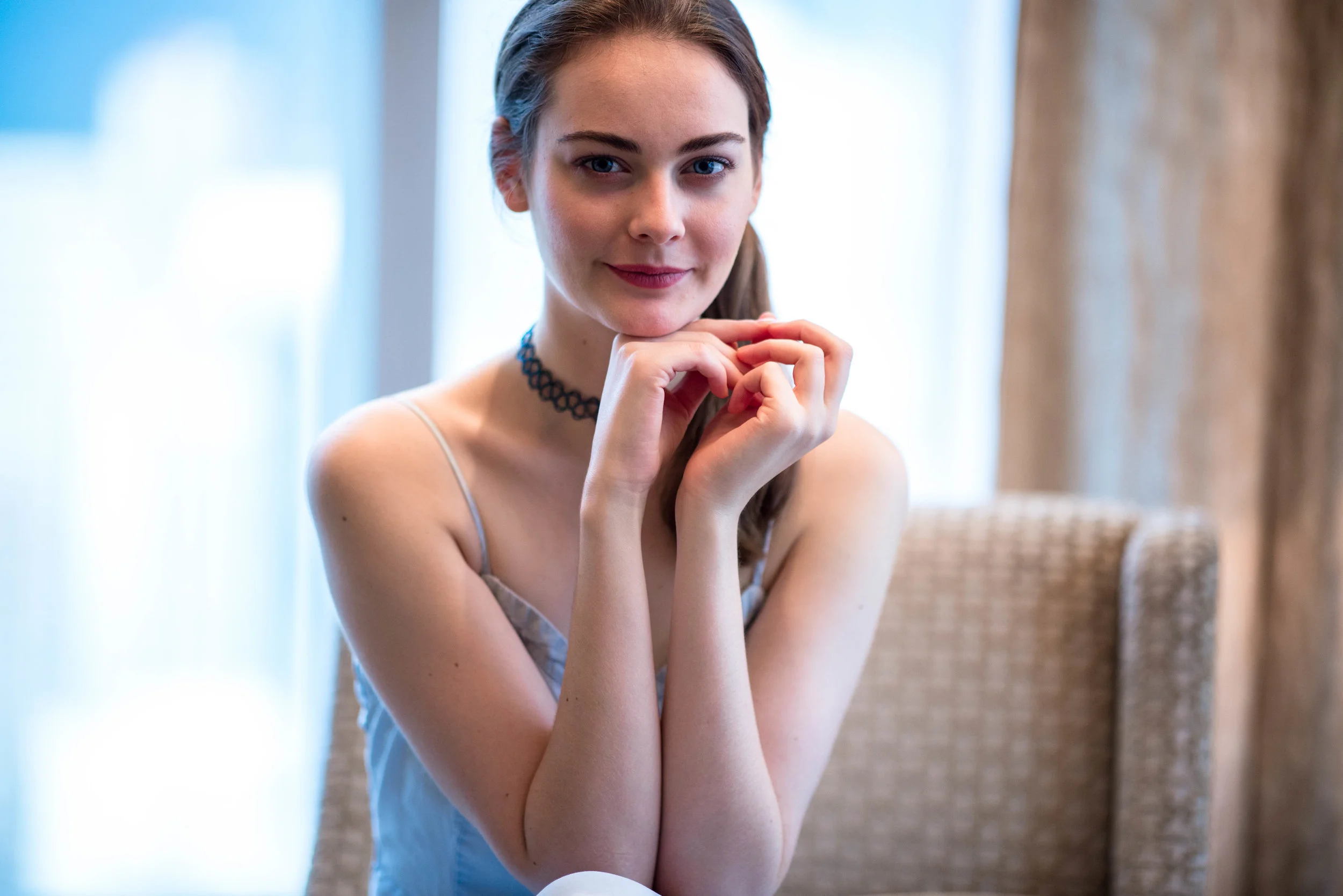 D800E + 105mm f/1.4E. Shot at around fifteen feet away, give or take...